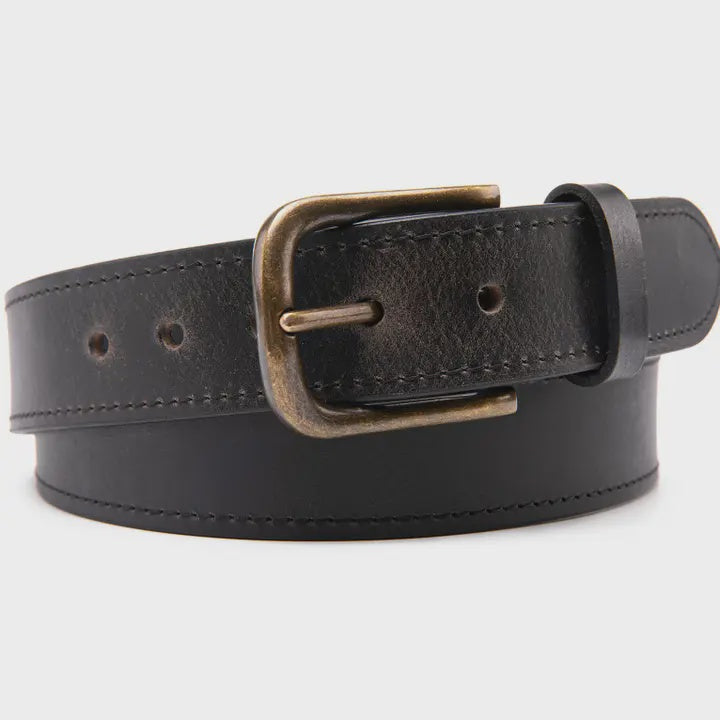 BLACK LEATHER BELT
