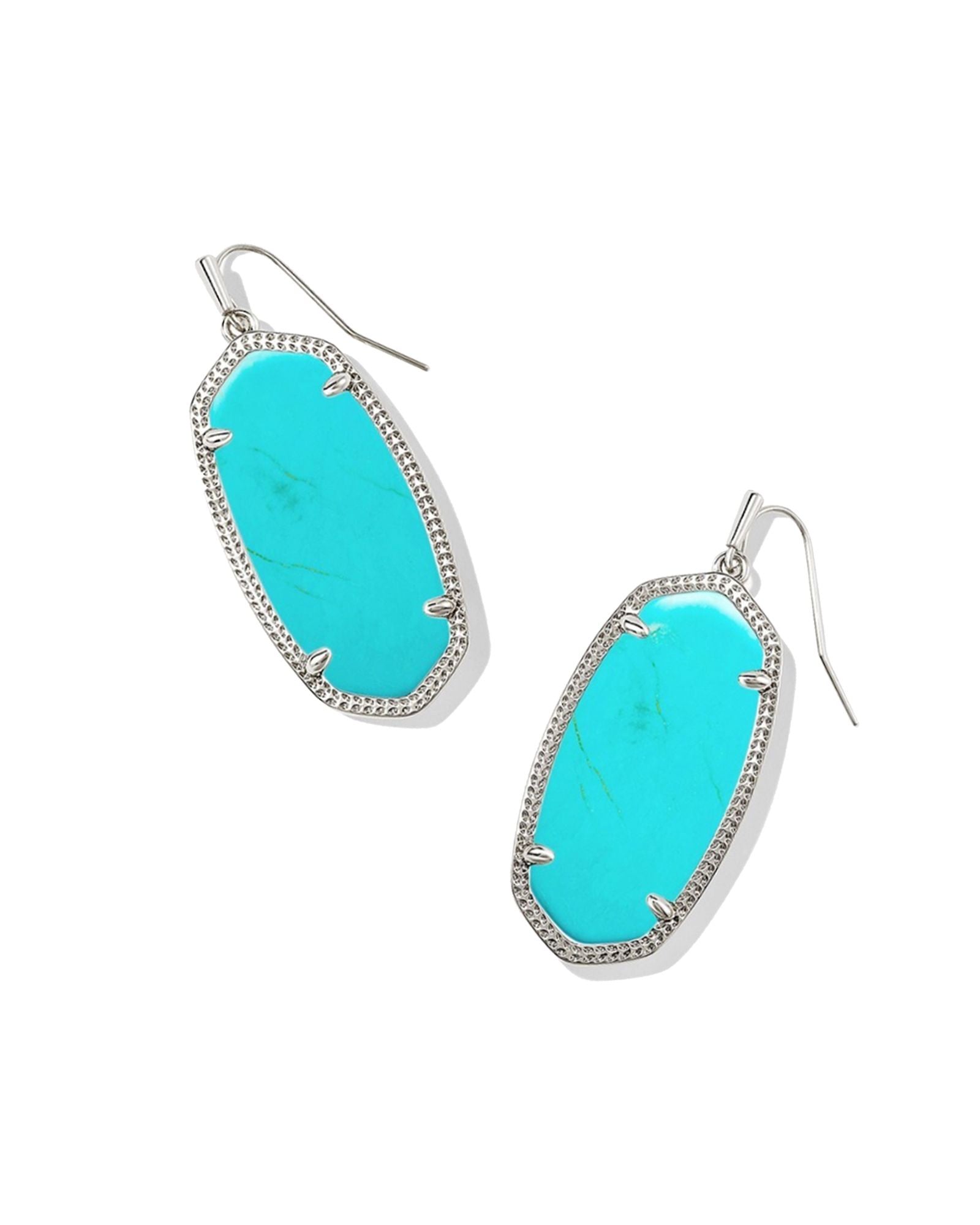 ELLE DROP EARRINGS SILVER TURQUOISE MAGNESITE