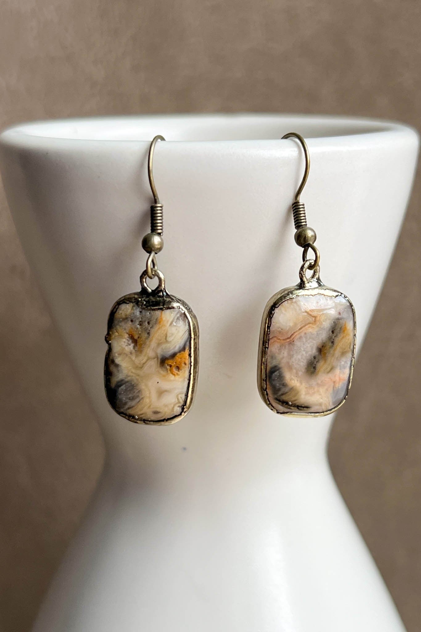 Sicily Earrings Crazy Agate