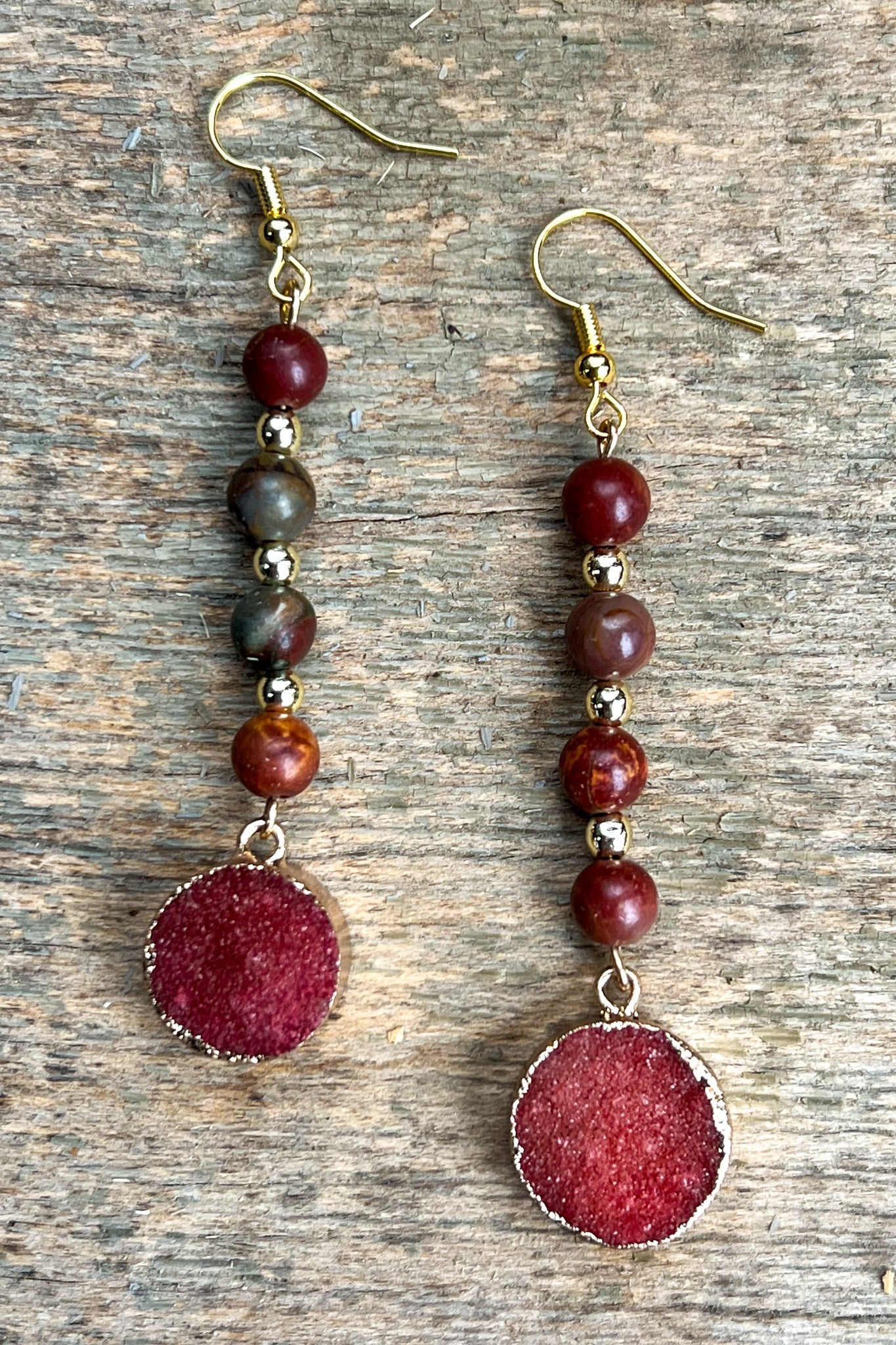 Zambia Earrings Red Mahogany