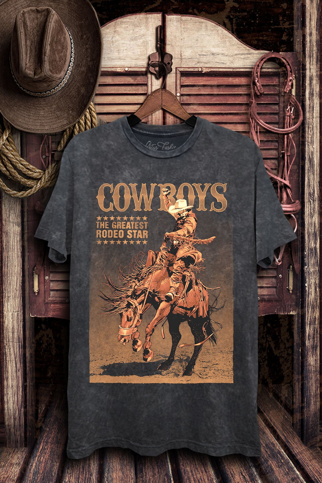 COWBOY THE GREATEST ROEDO STAR GRAPHIC TEE