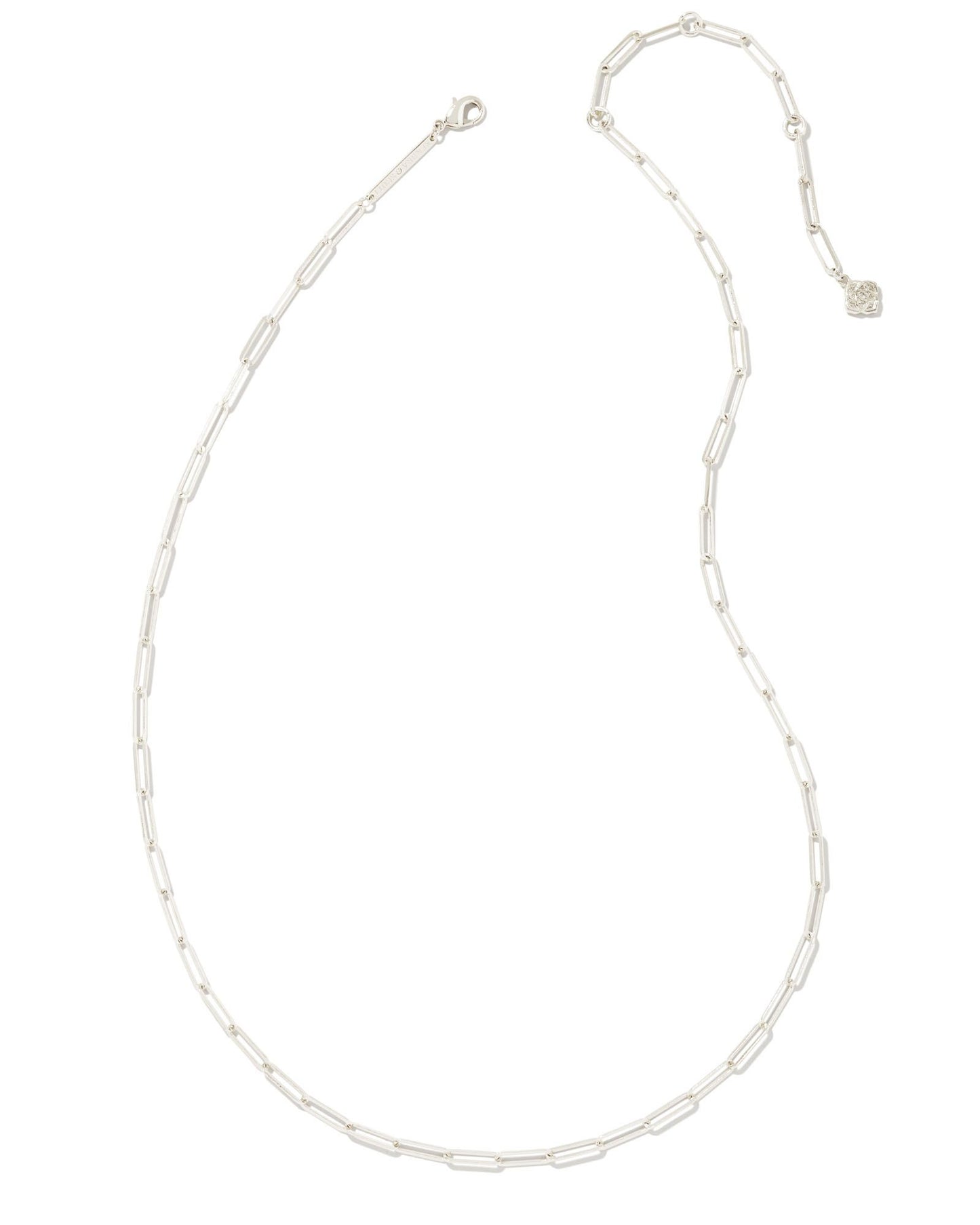 COURTNEY PAPERCLIP NECKLACE SILVER