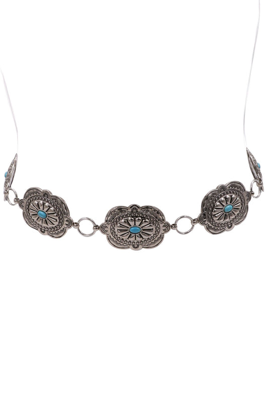 METAL ACCENT CONCHO BELT