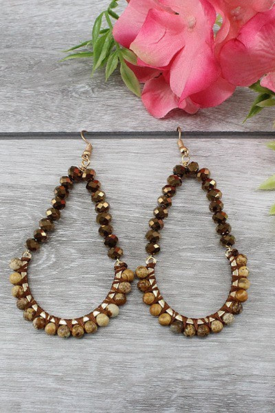 Bronze Crystal Earrings