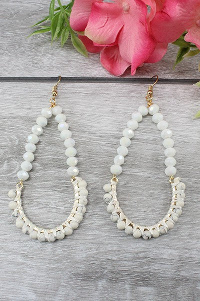 White Crystal Earrings