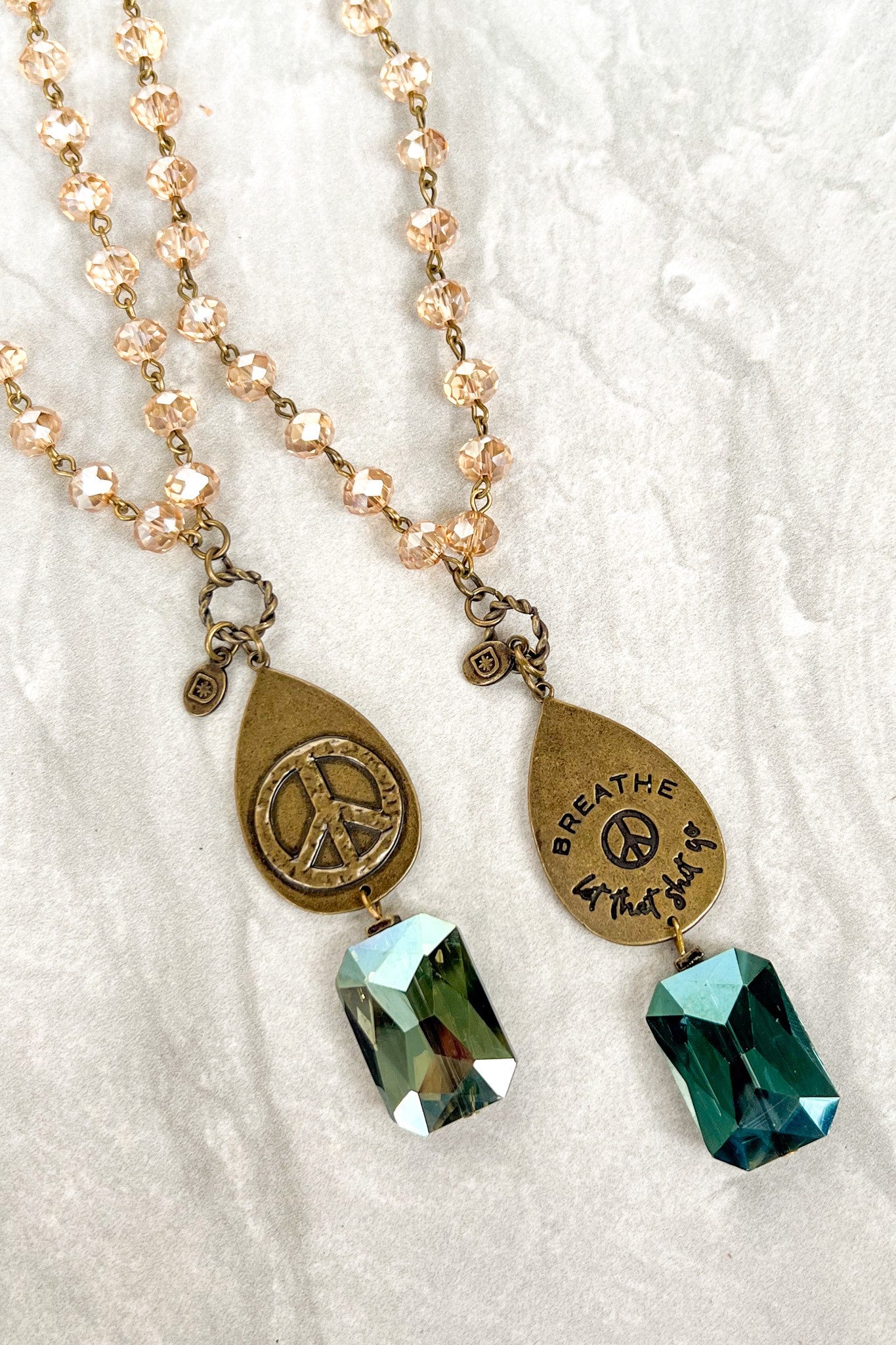Breathe Necklace In Bronze