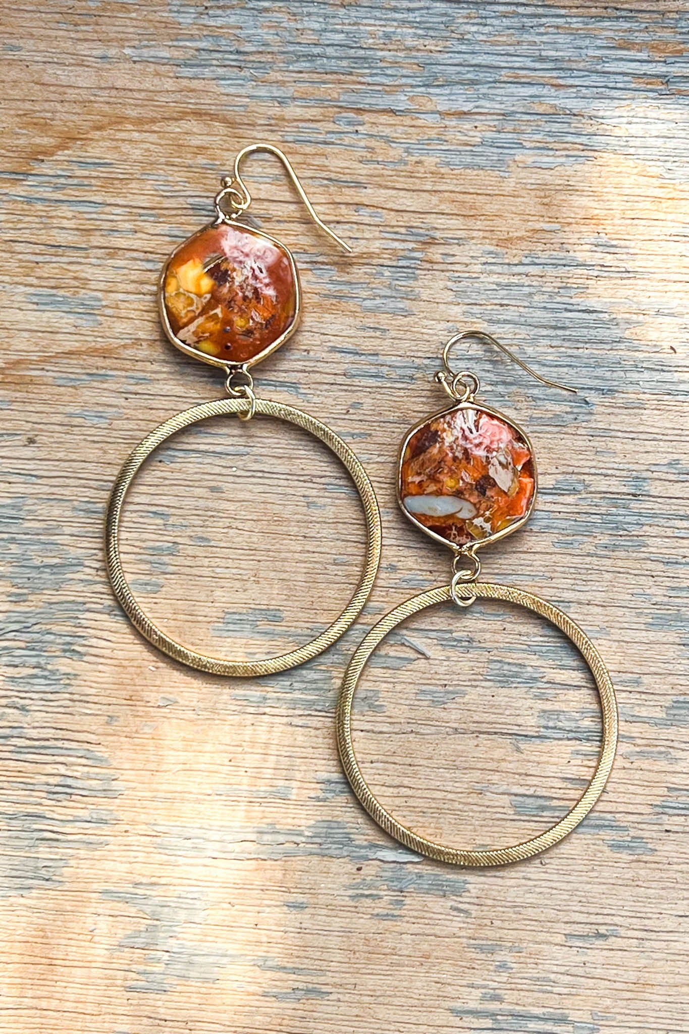 Janet Hoop Earrings Orange