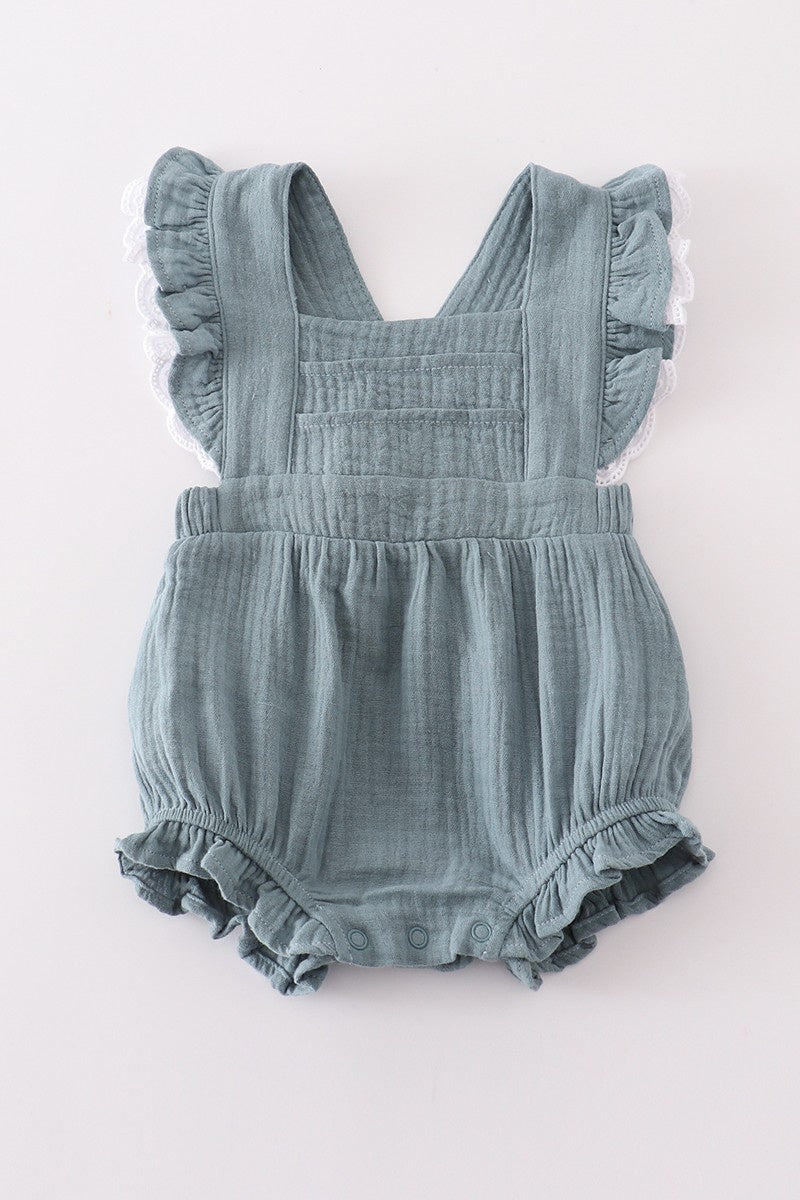 BLUE MUSLIN RUFFLE BUBBLE