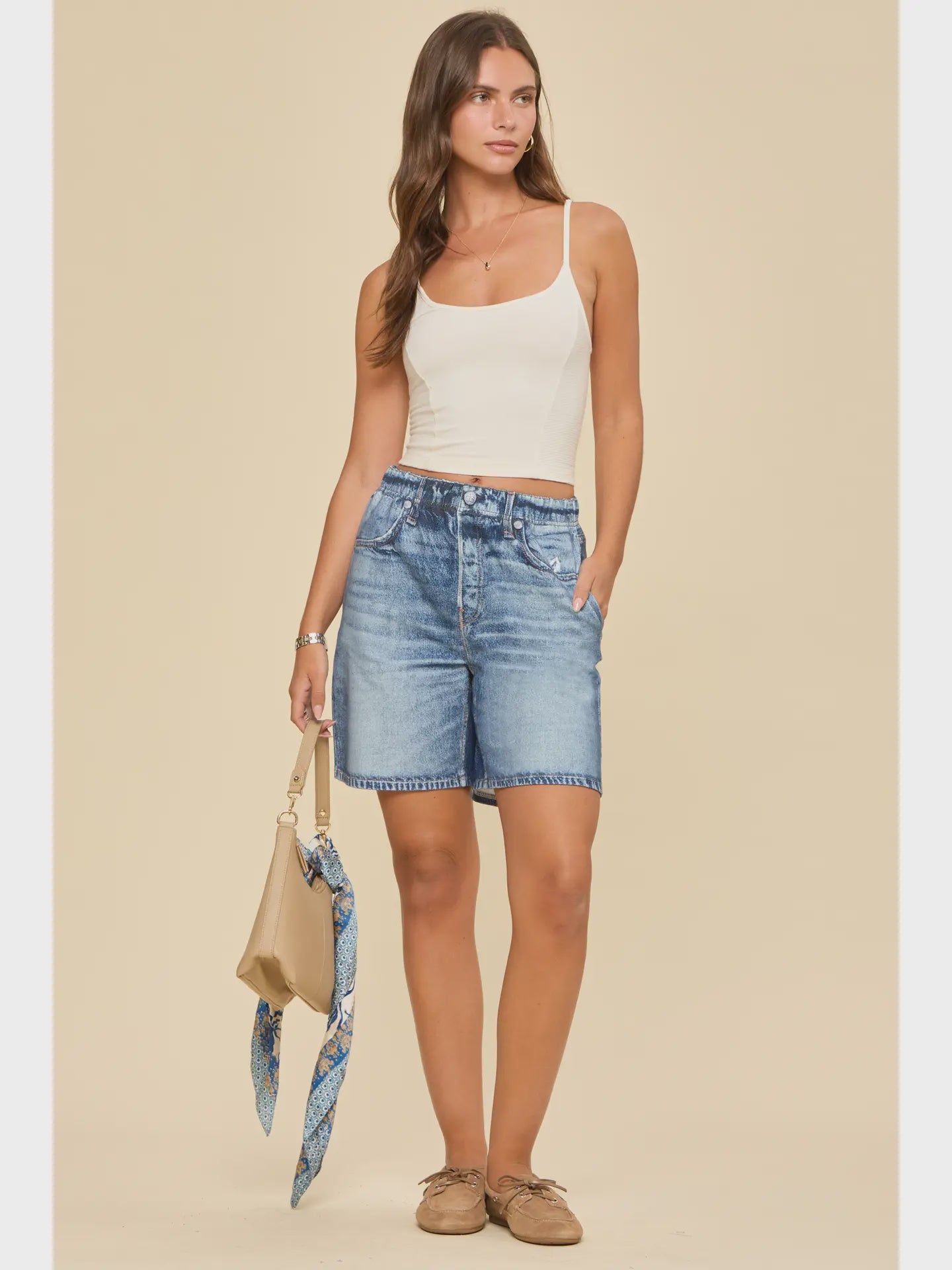 DENIM DAD SHORTS