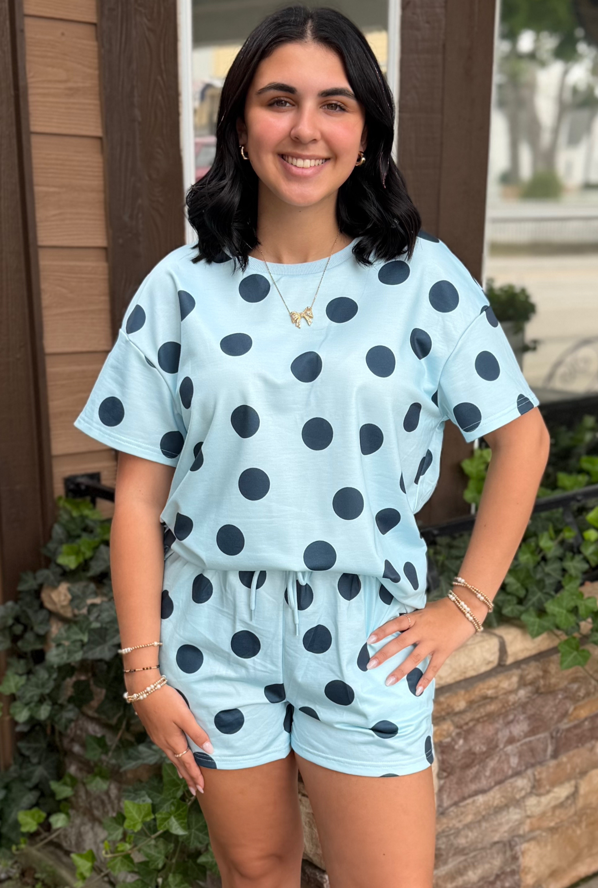 BLUE POLKA DOT SET