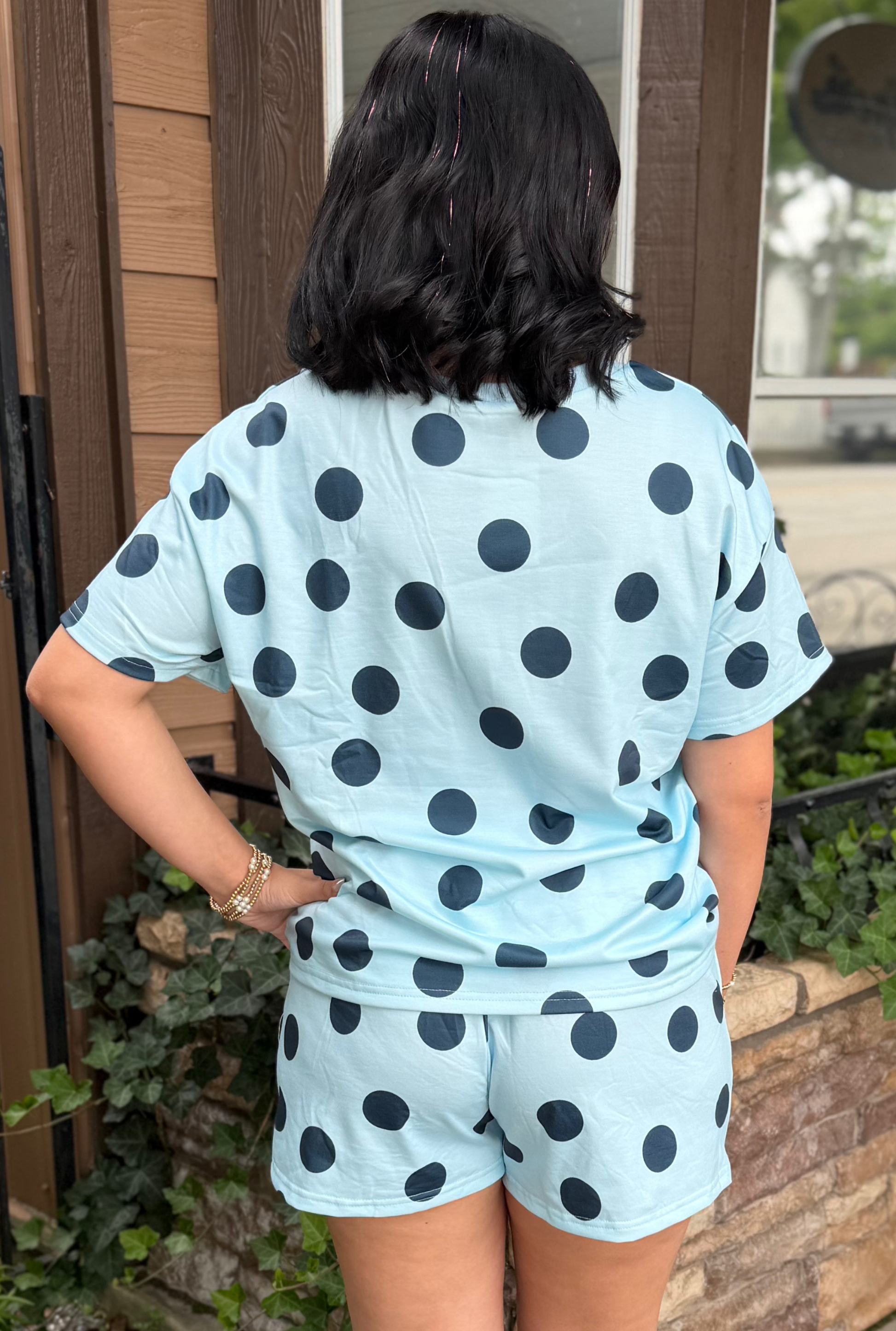 BLUE POLKA DOT SET