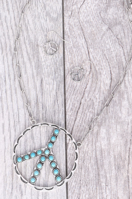 Western Turquoise Necklace Set