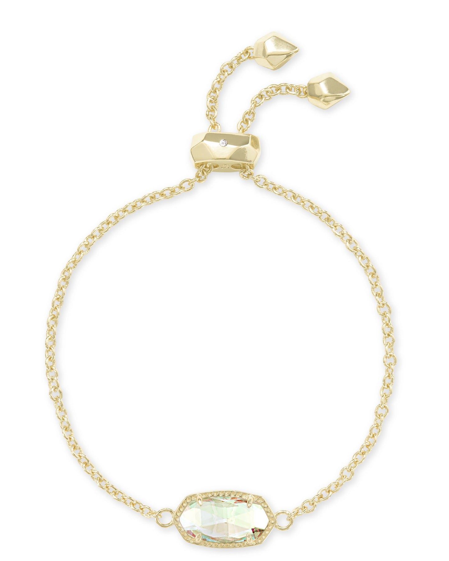 ELAINA DELICATE CHAIN BRACELET GOLD DICHROIC GLASS