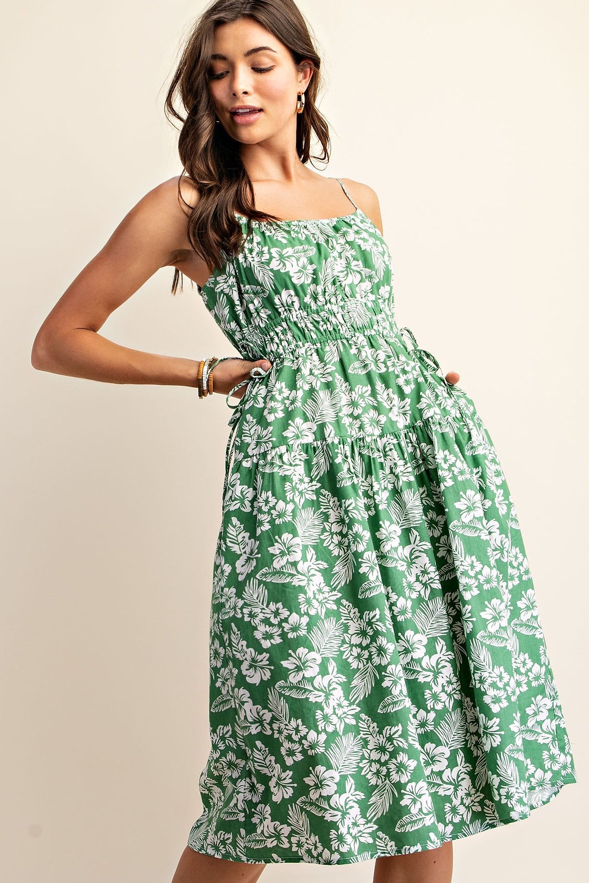 GREEN IN PARADISE DRESS