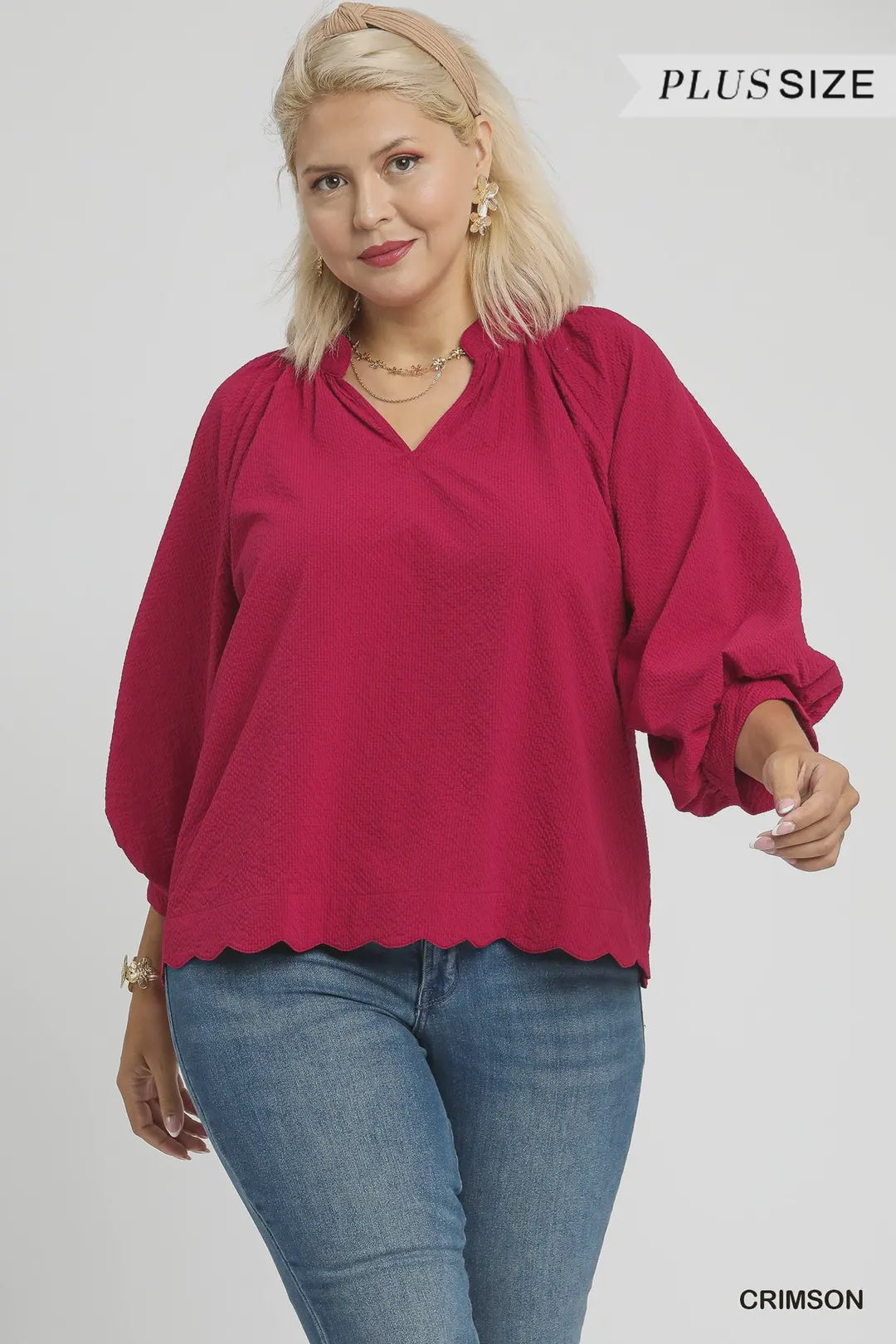CURVY LORI CRIMSON TOP