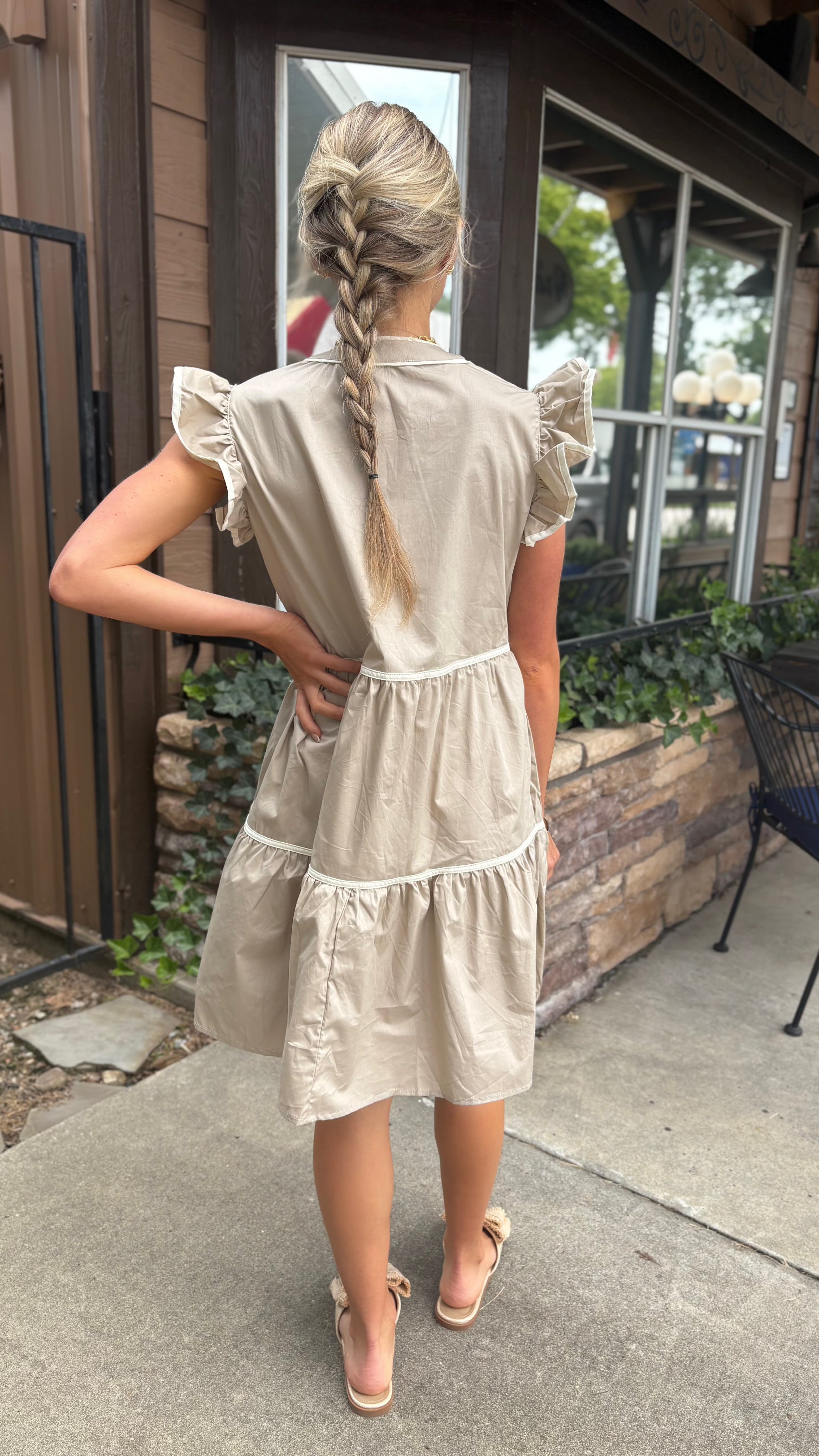 TAUPE TRACY DRESS