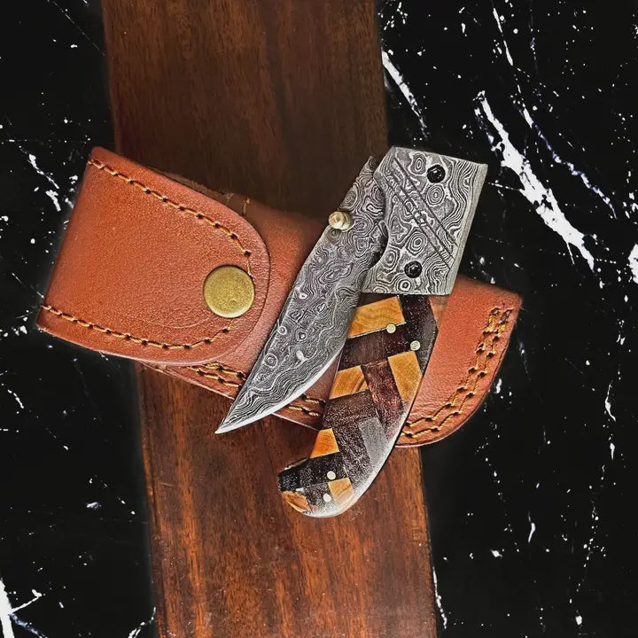 Titan Classico - Raindrop Damascus Pocket Utility Knife