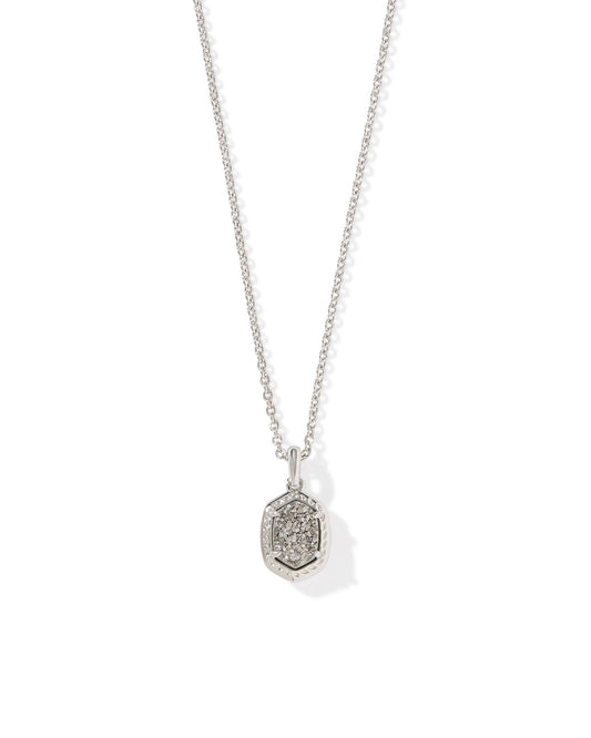 DAPHNE PLATINUM SILVER SHORT FRAME NECKLACE