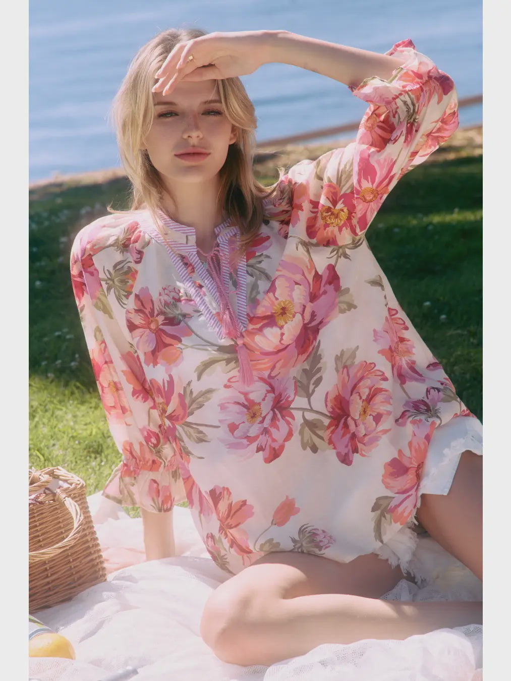 PEONY PEASANT BLOUSE