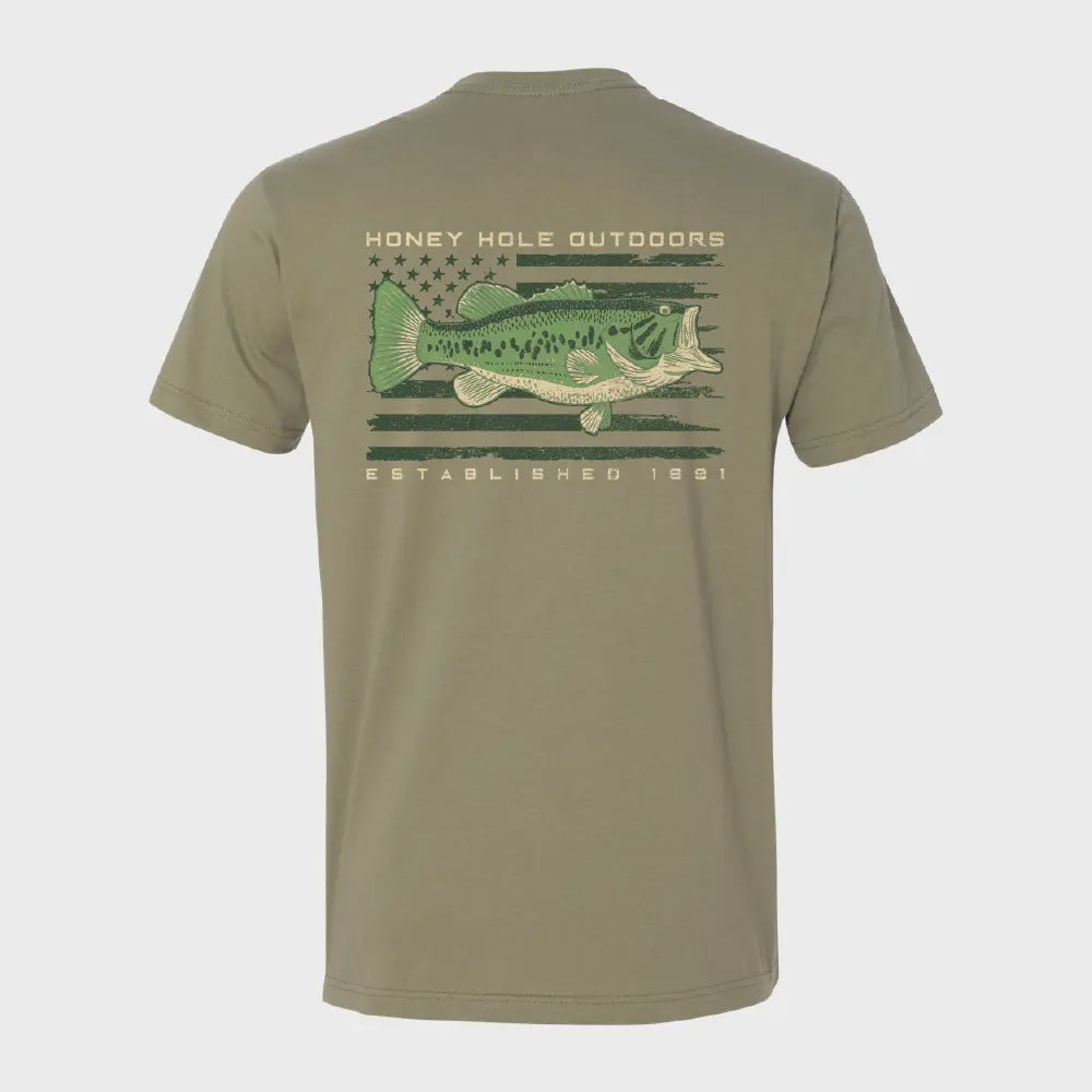 Men's Short Sleeve - Bass Flag