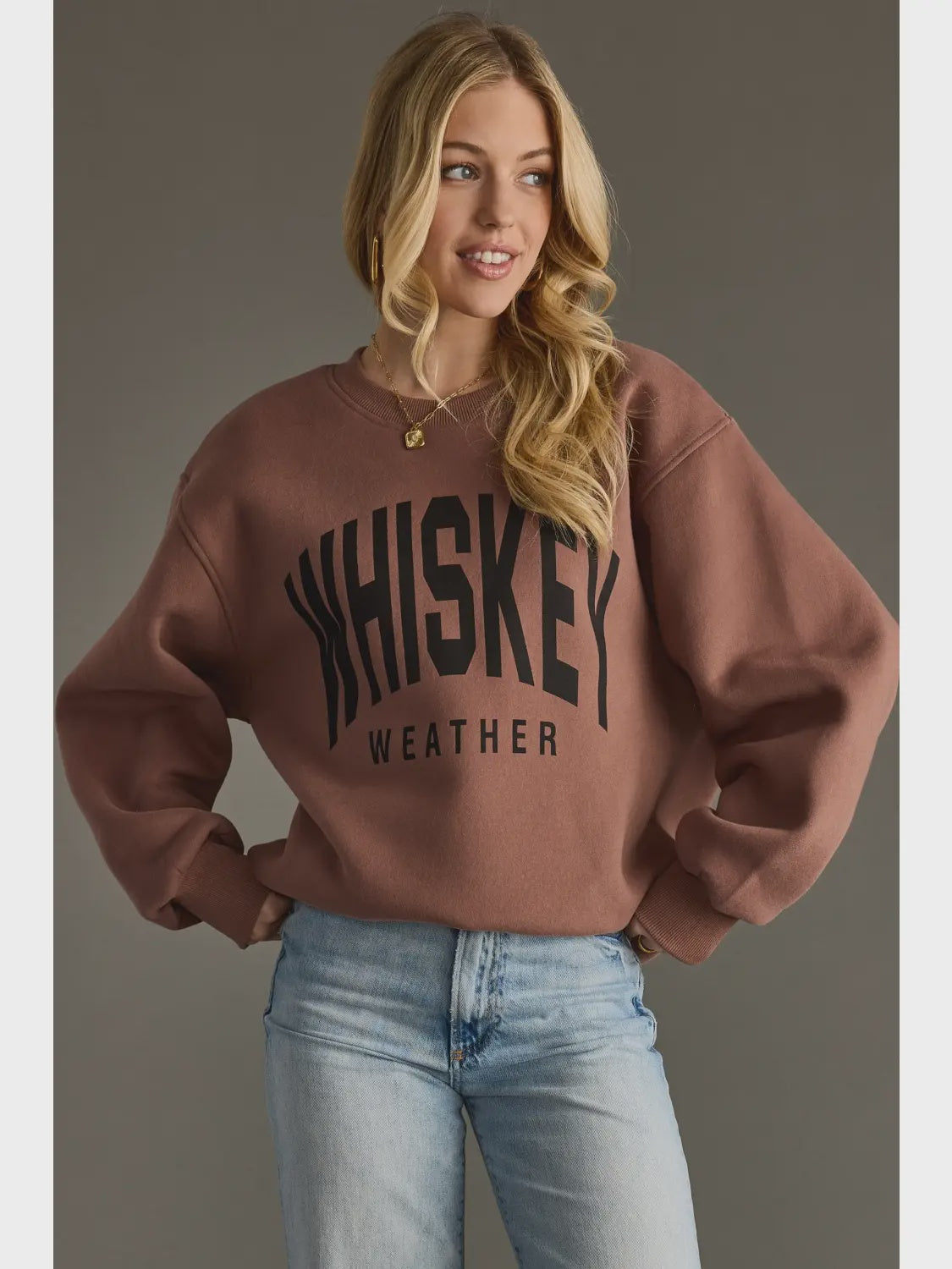 Brown Whiskey Weather Sweatshirt