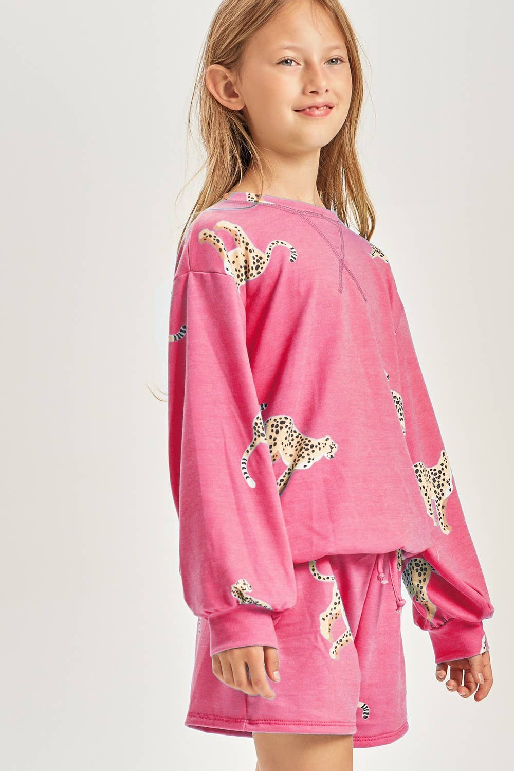 Cheetah Print French Terry Sweatshirt