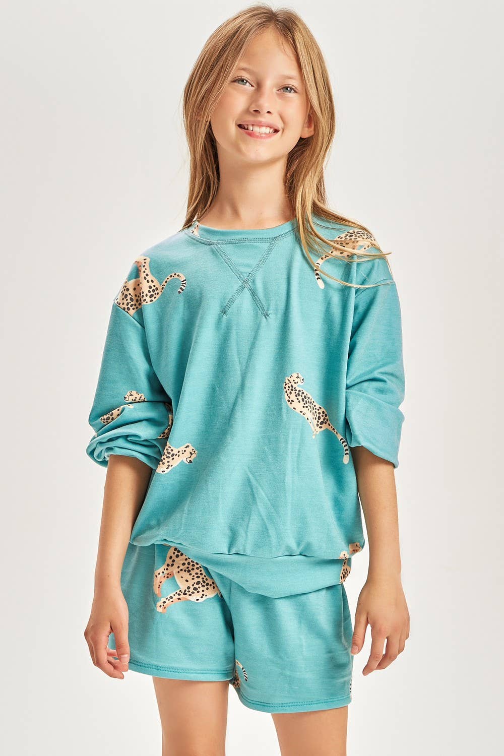 Cheetah Print French Terry Sweatshirt