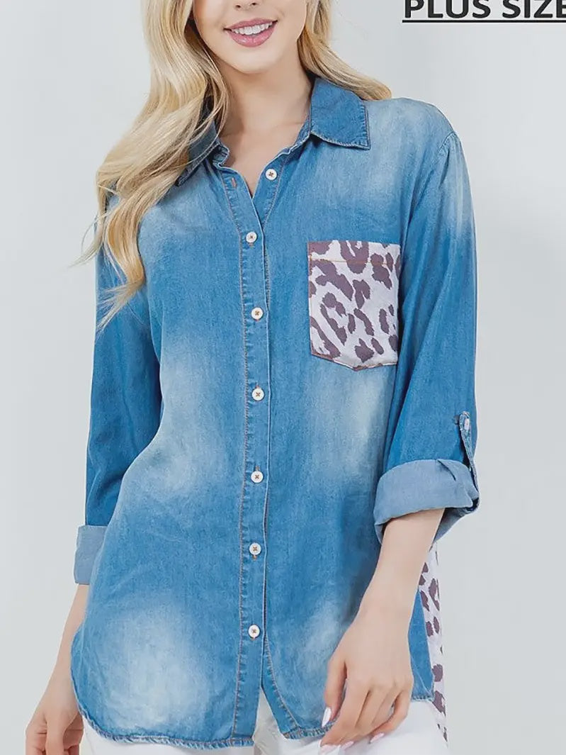 CURVY ANIMAL PRINT TOP