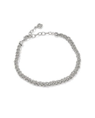 GABRIELLA BRAIDED CHAIN BRACELET SILVER