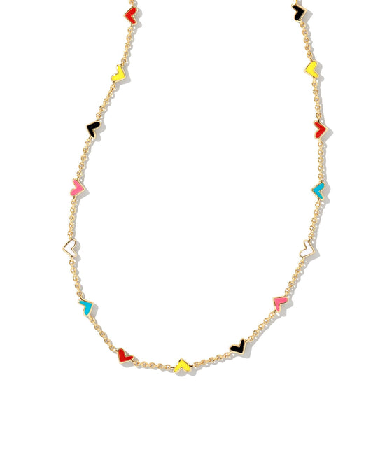 HAVEN HEART STRAND NECKLACE GOLD MULTI MIX