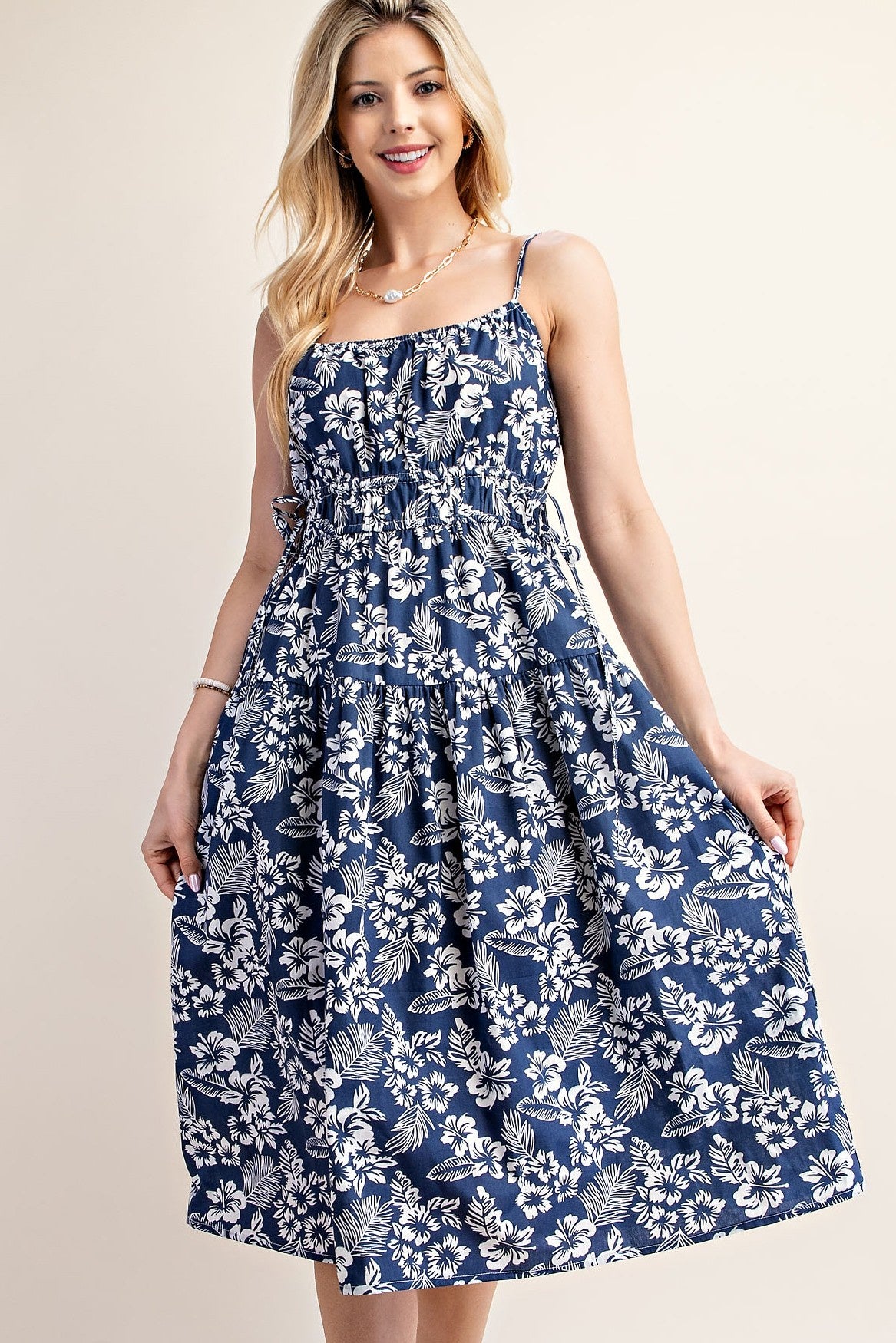 NAVY IN PARADISE DRESS