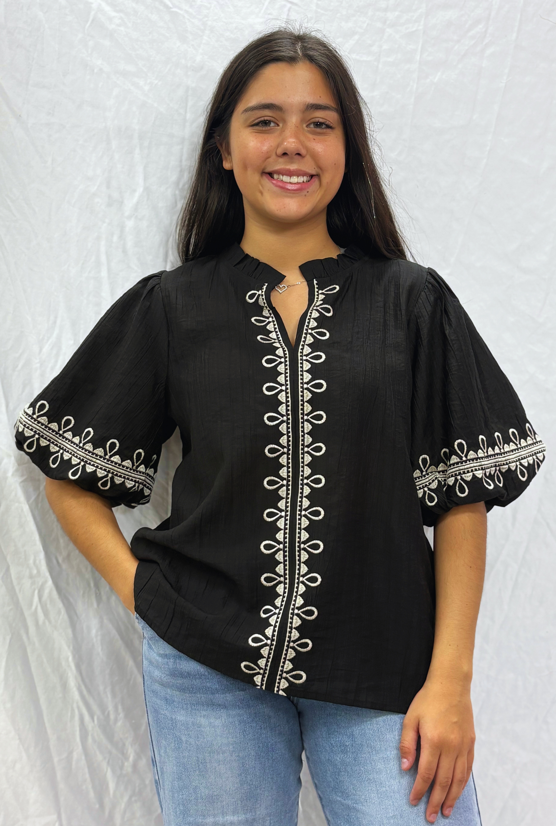 BLACK EMMA TOP