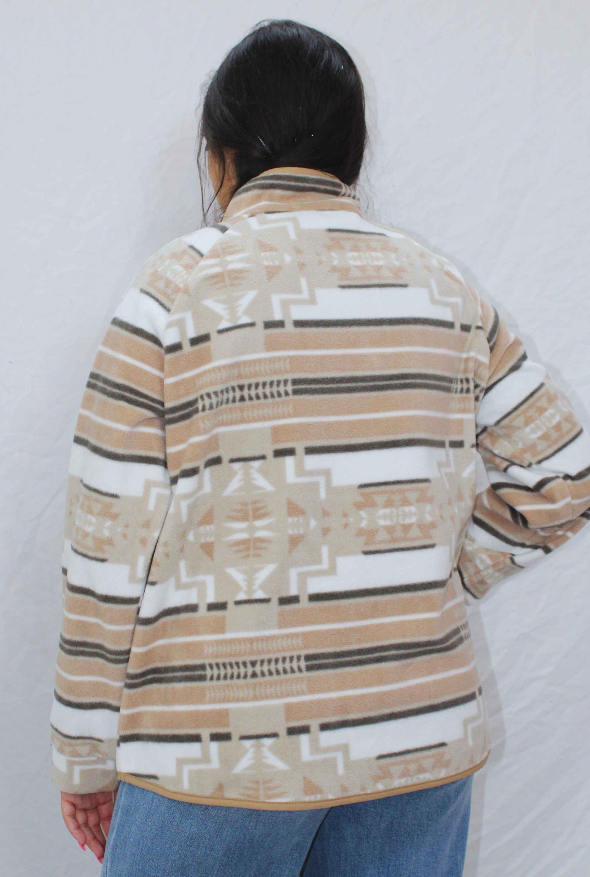 TAUPE COZY AZTEC JACKET