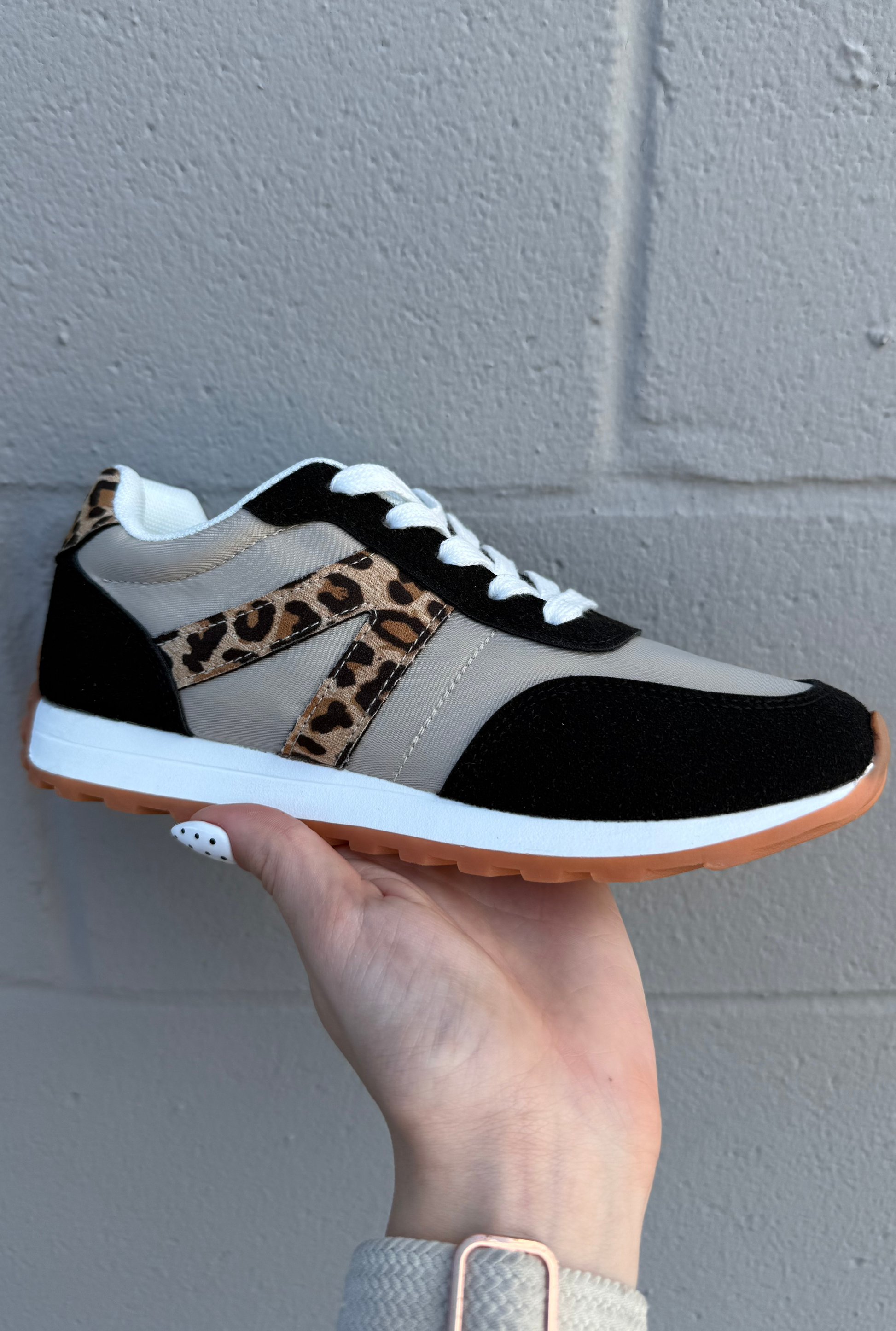 BLACK LEOPARD SNEAKERS