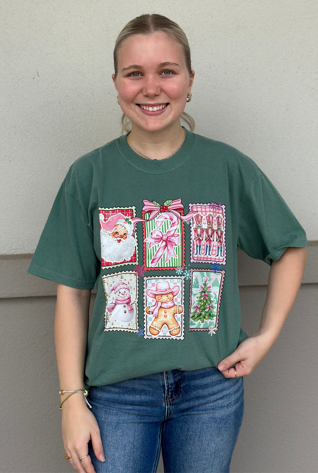 Christmas Stamps Collage Tee