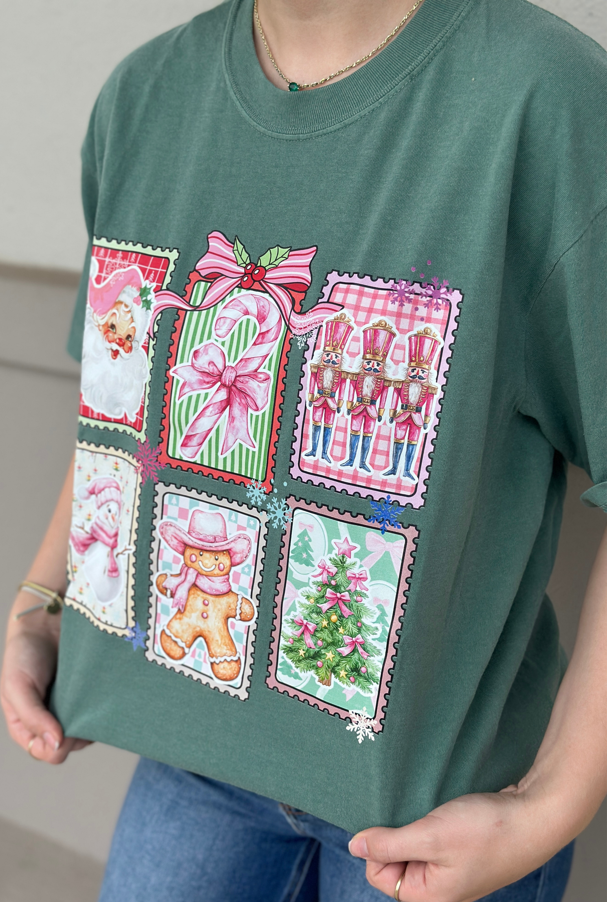 Christmas Stamps Collage Tee