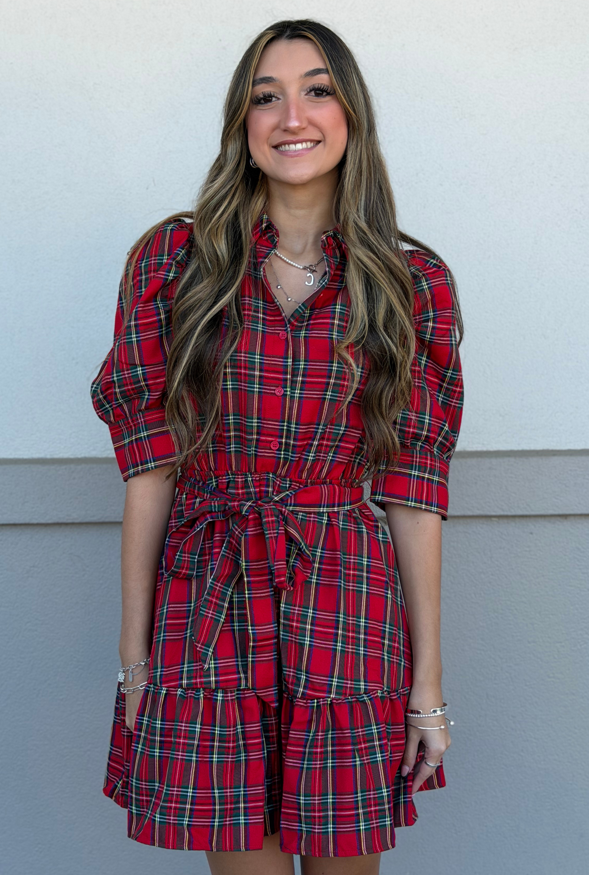 PLAID KELLY DRESS