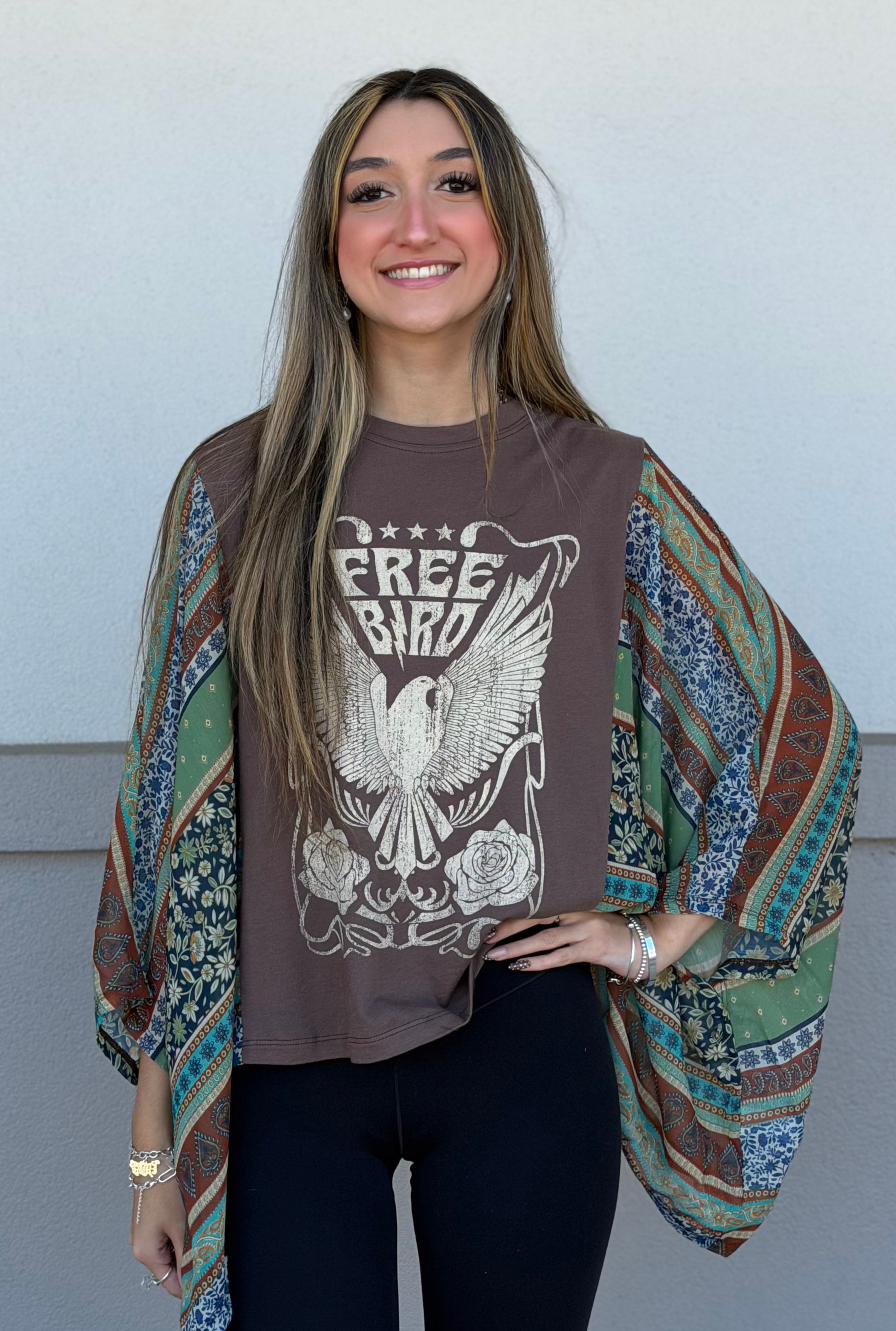 FREE BIRD PONCHO TOP