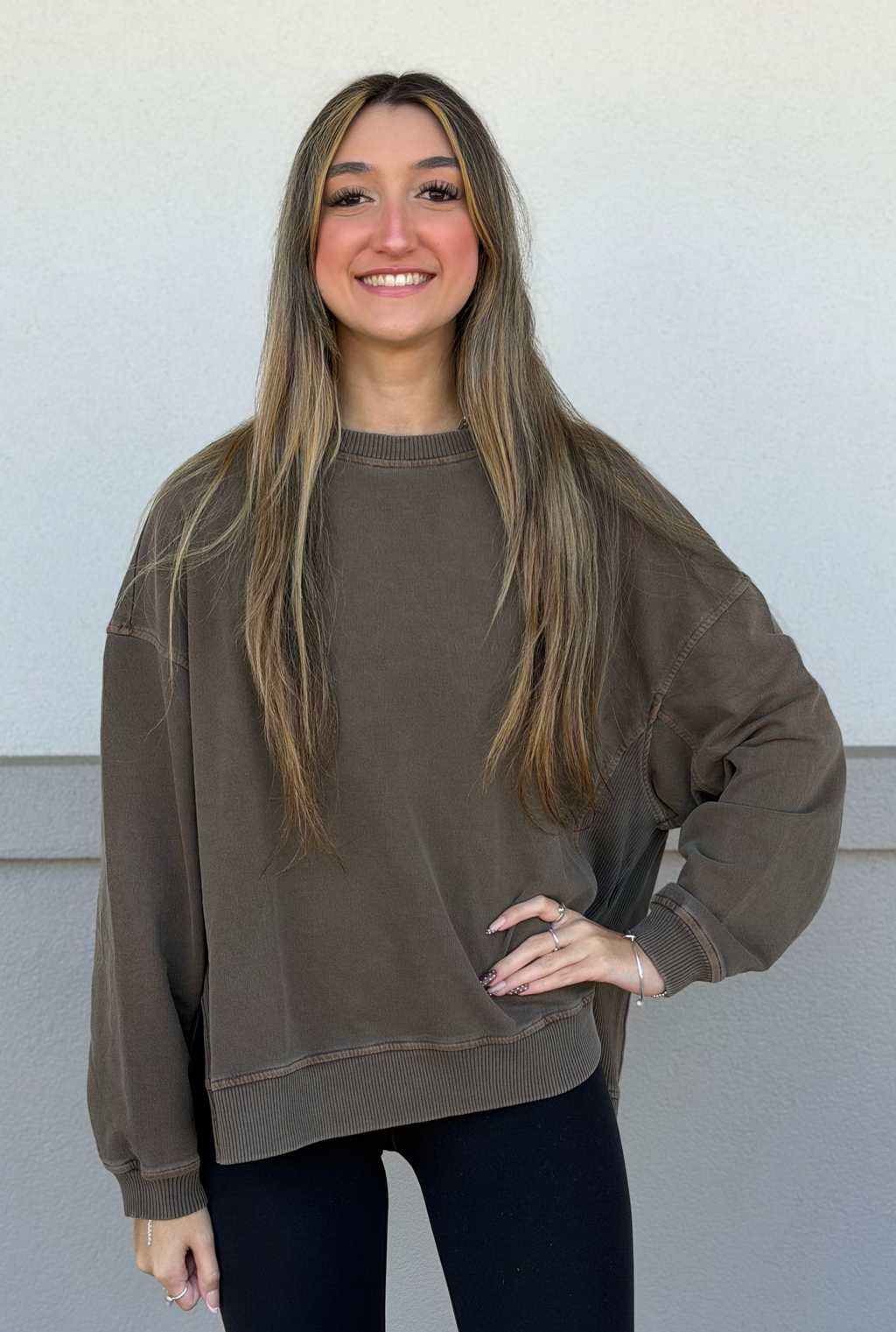 BROWN FRENCH SWEATER