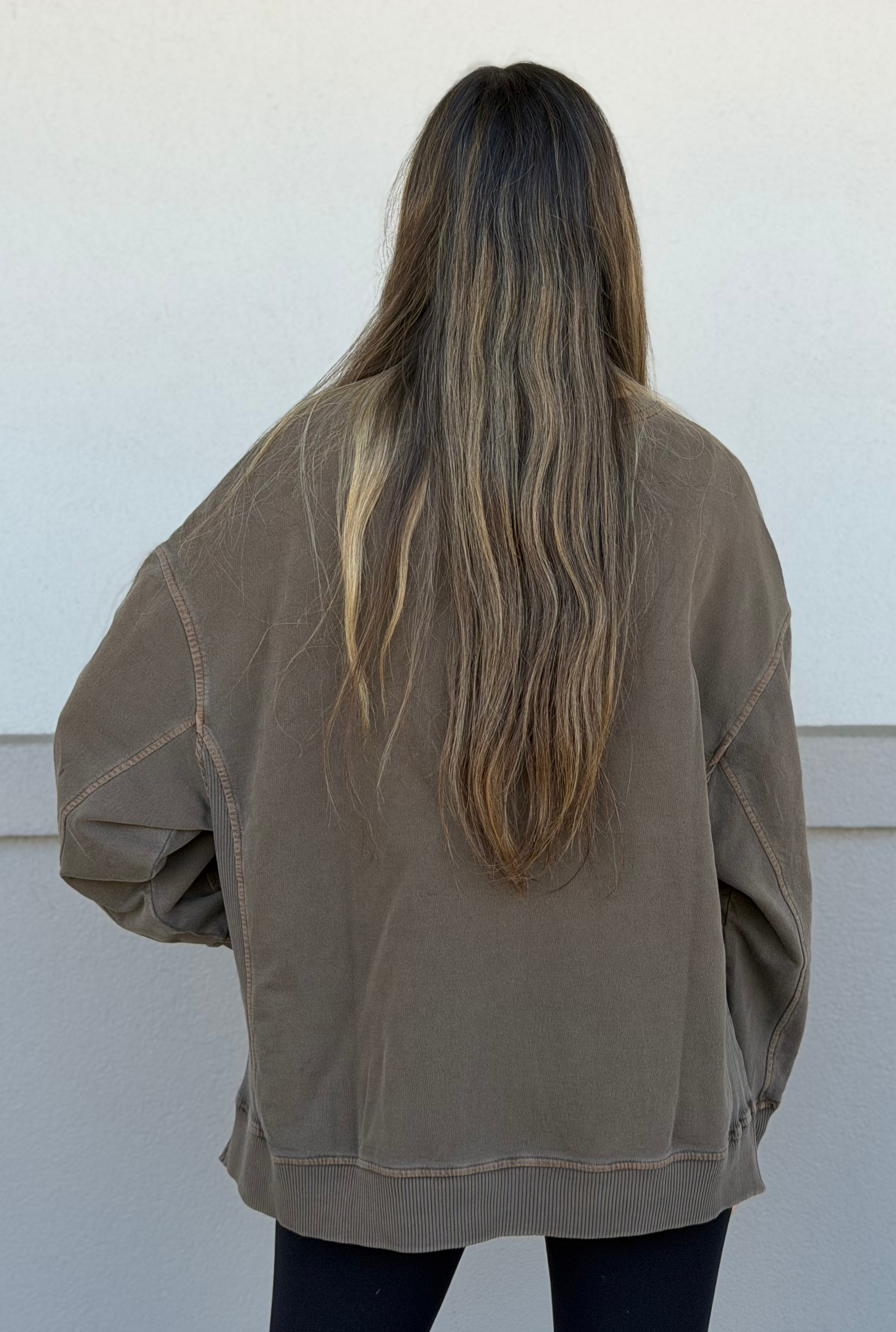 BROWN FRENCH SWEATER