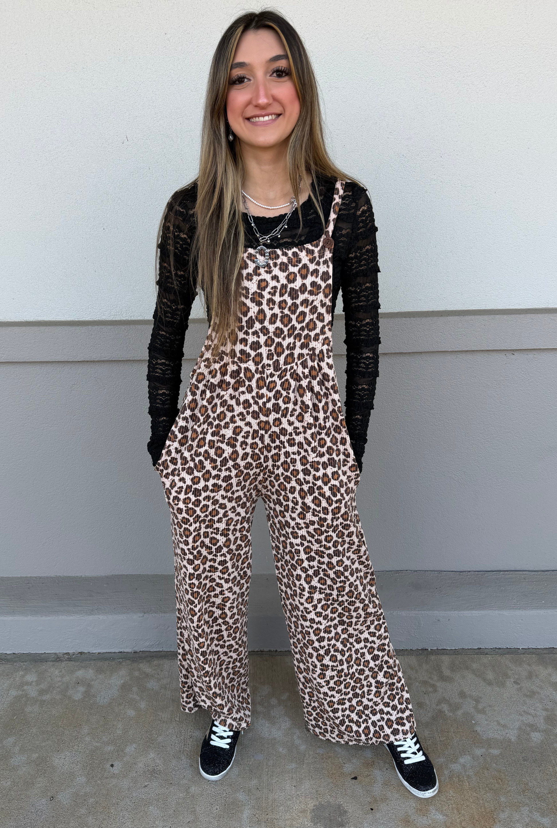 LEOPARD OVERALL JUMPSUIT