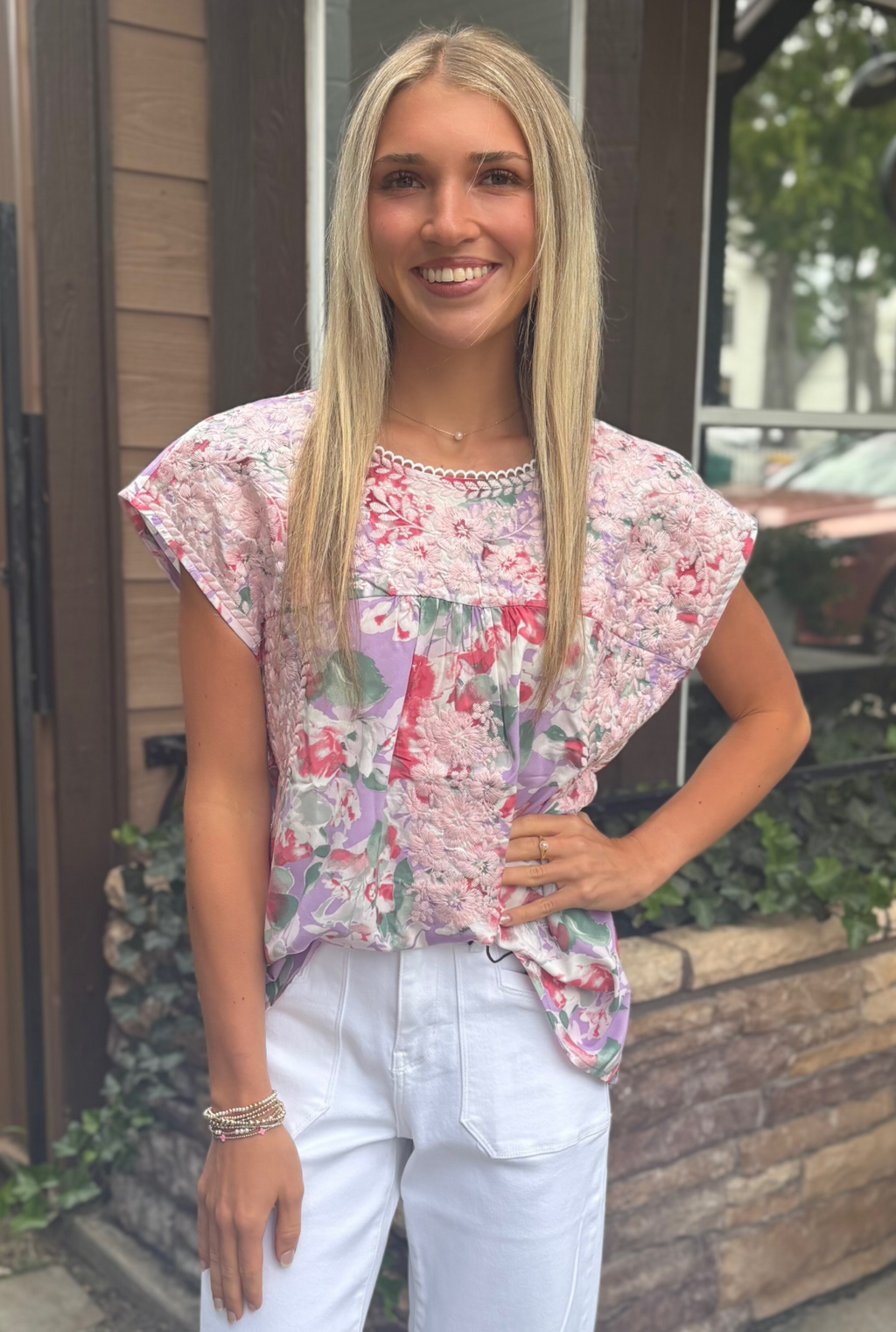 LAVENDER GISELLE TOP