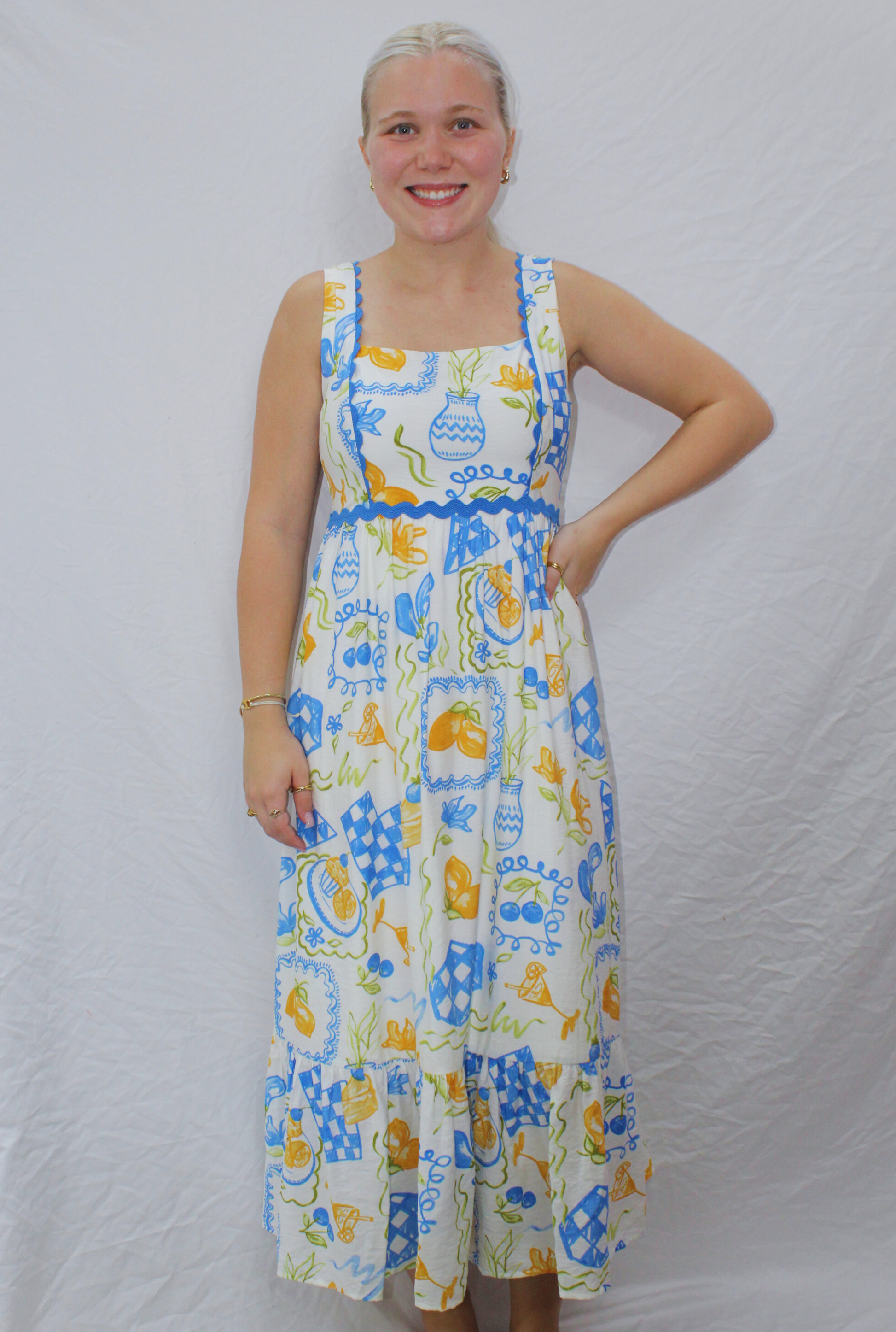 BLUE PICNIC DRESS