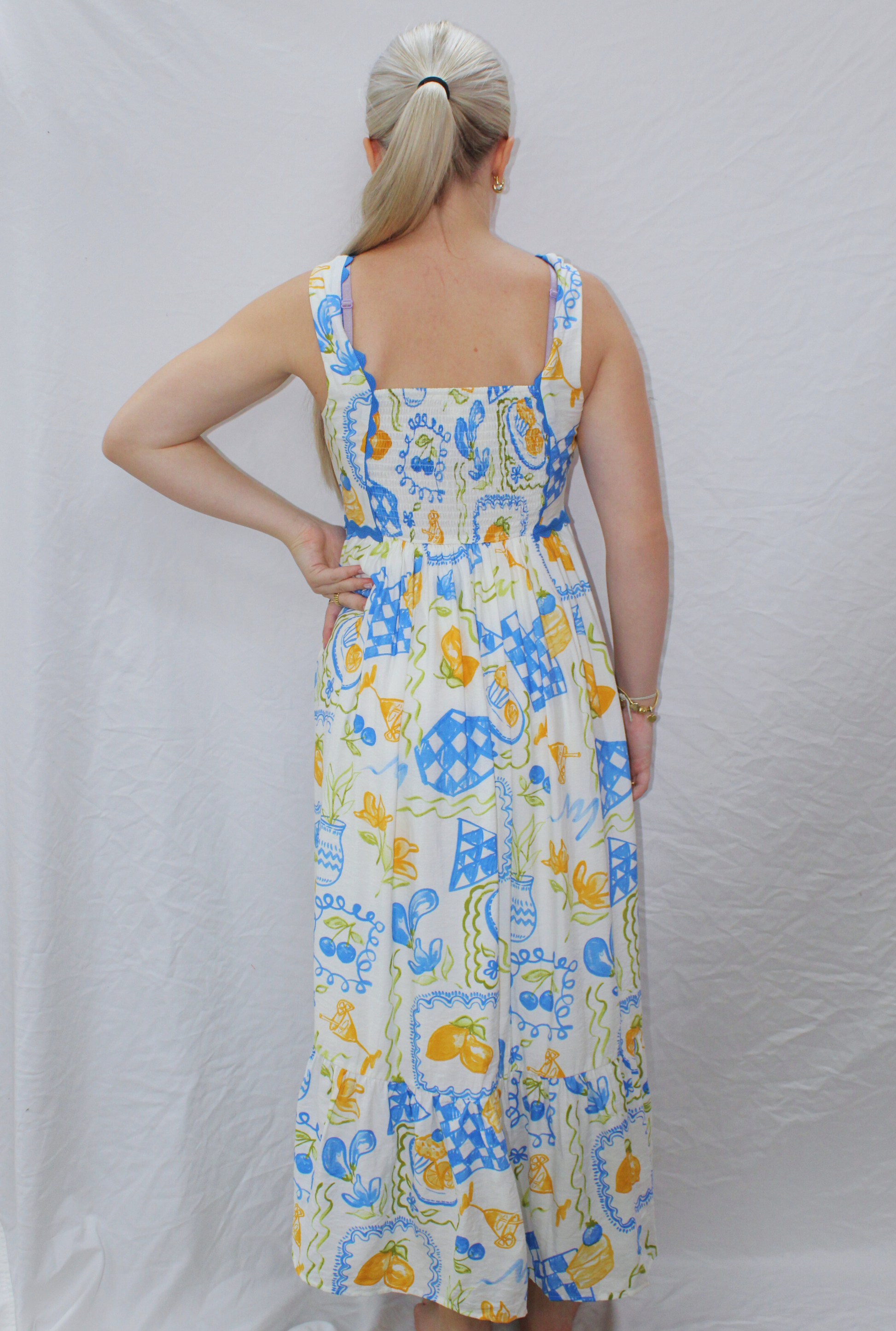 BLUE PICNIC DRESS