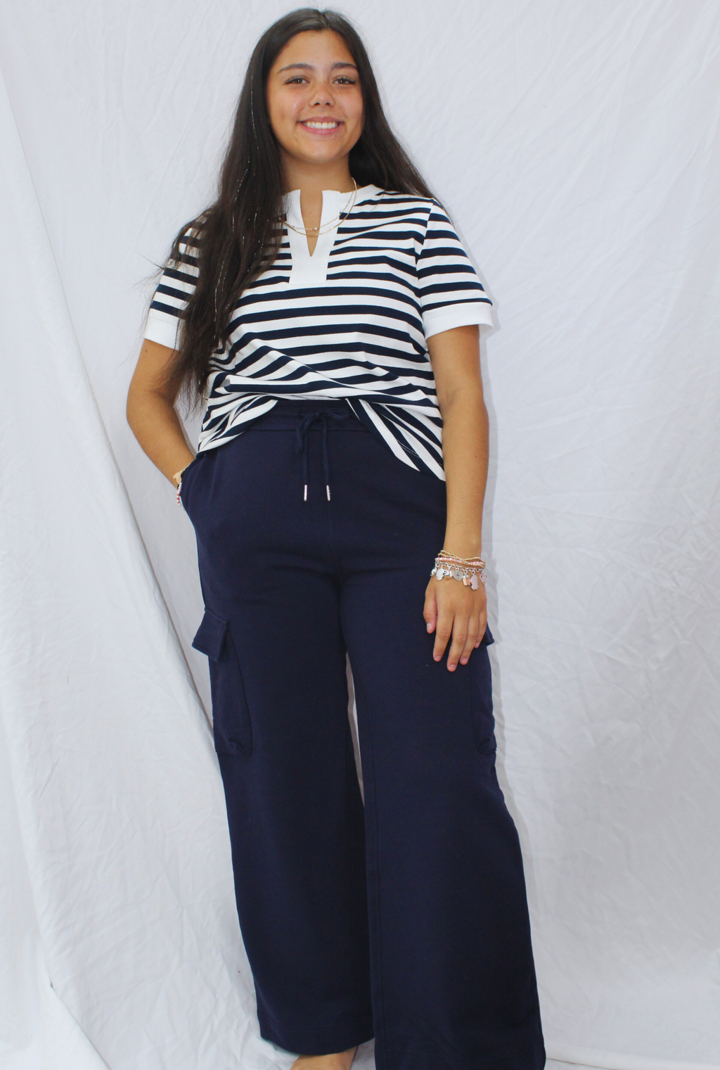 NAVY JUNE TOP