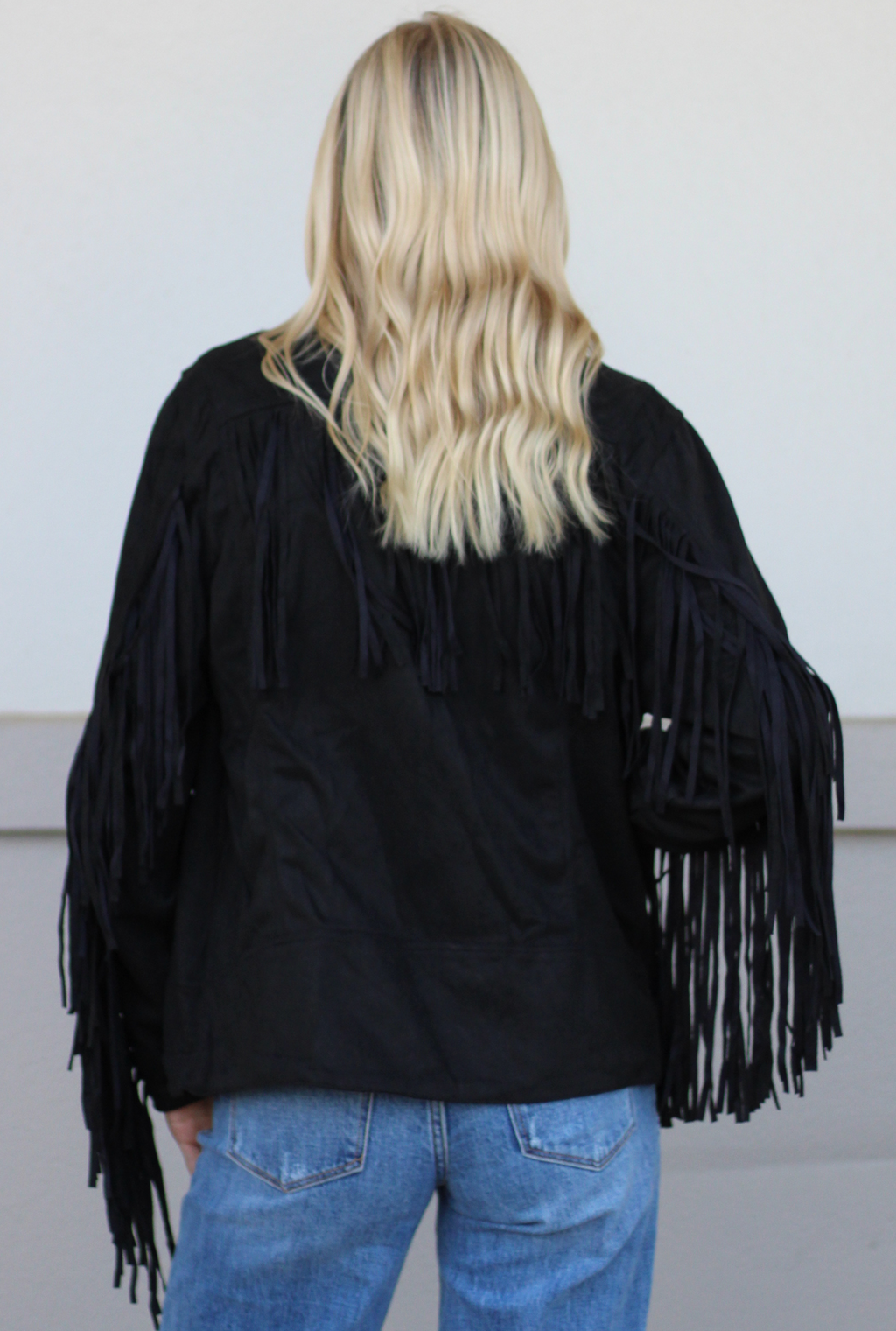 BLACK FRINGE JACKET