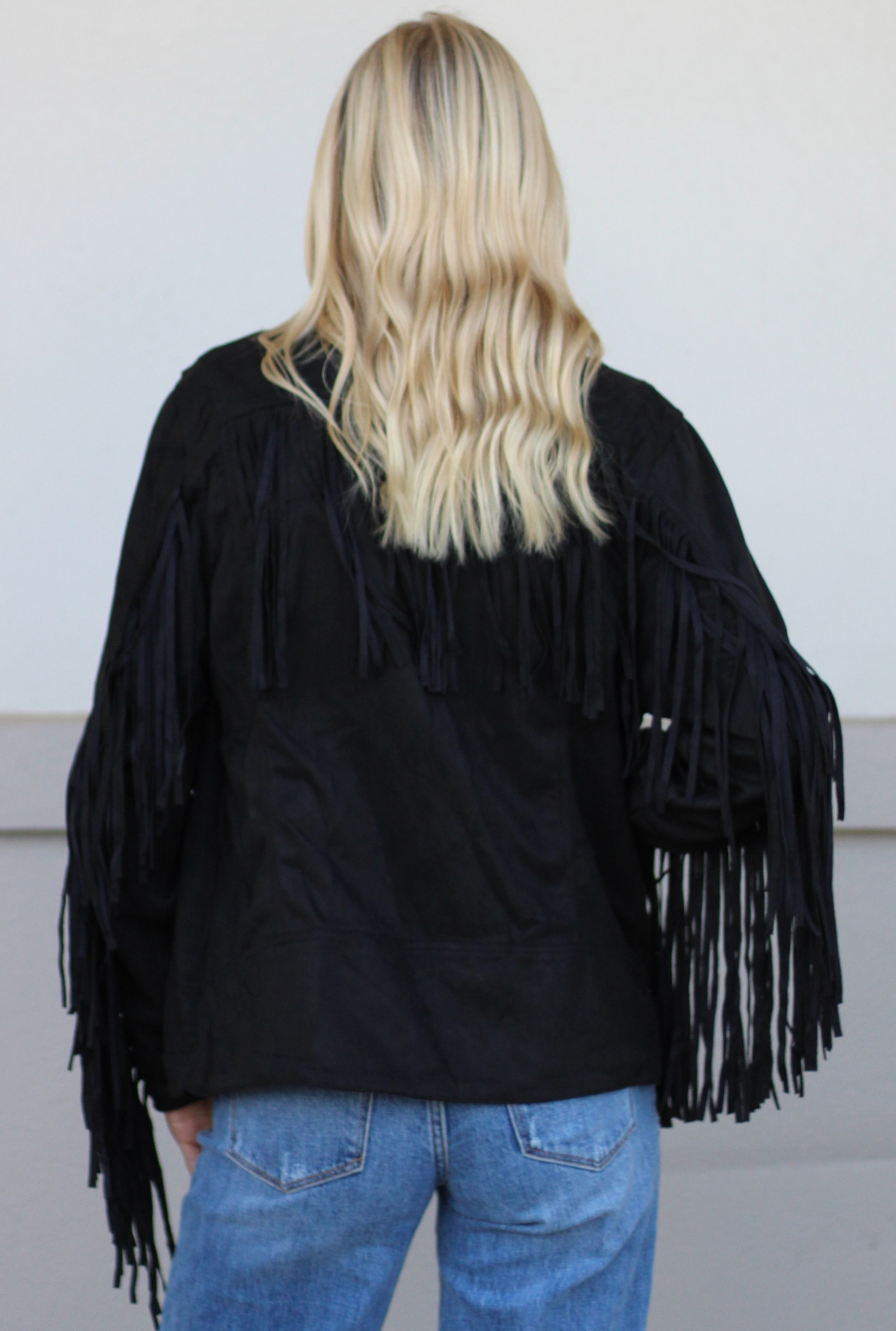BLACK FRINGE JACKET