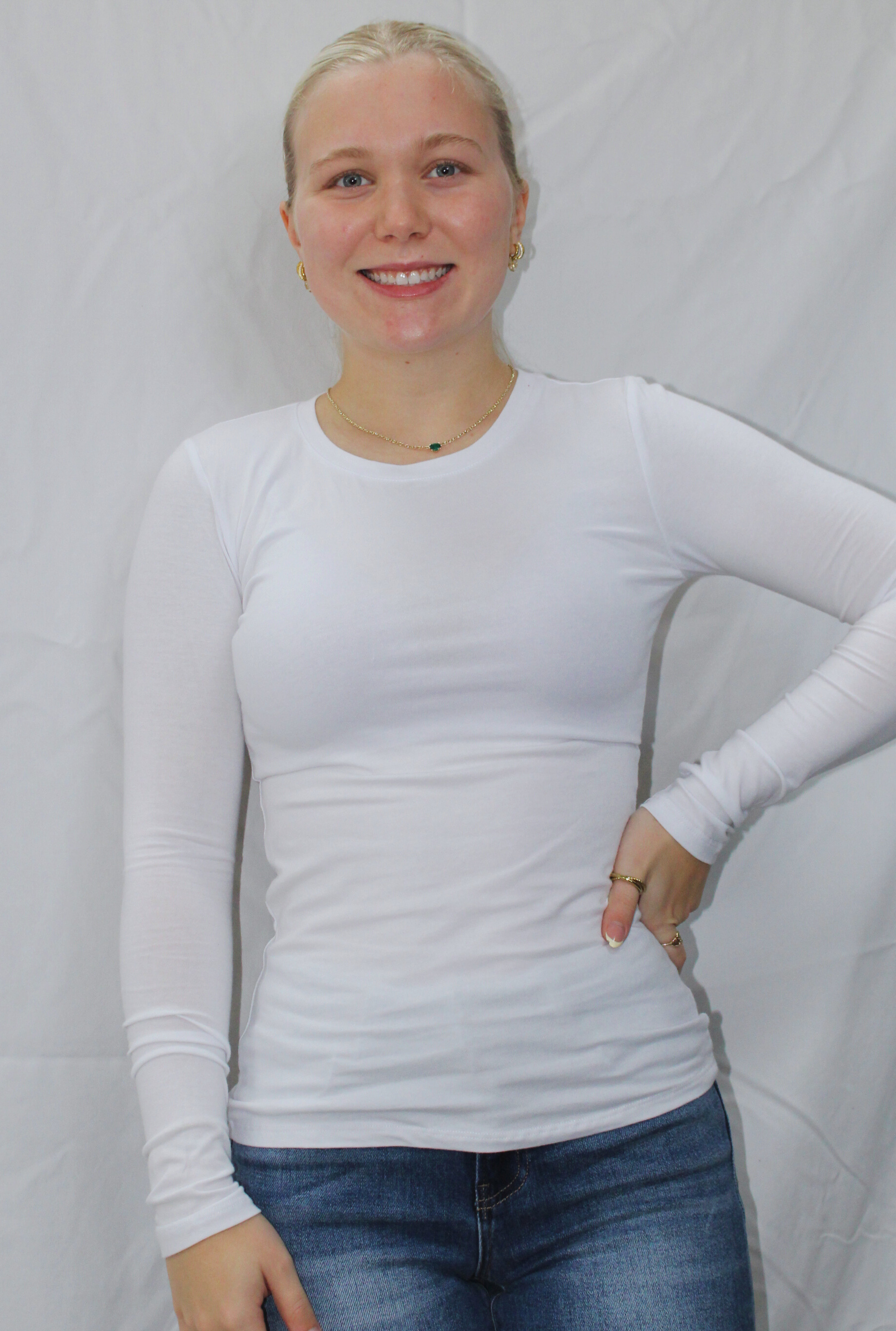 WHITE SPANDEX JEYSEY TOP