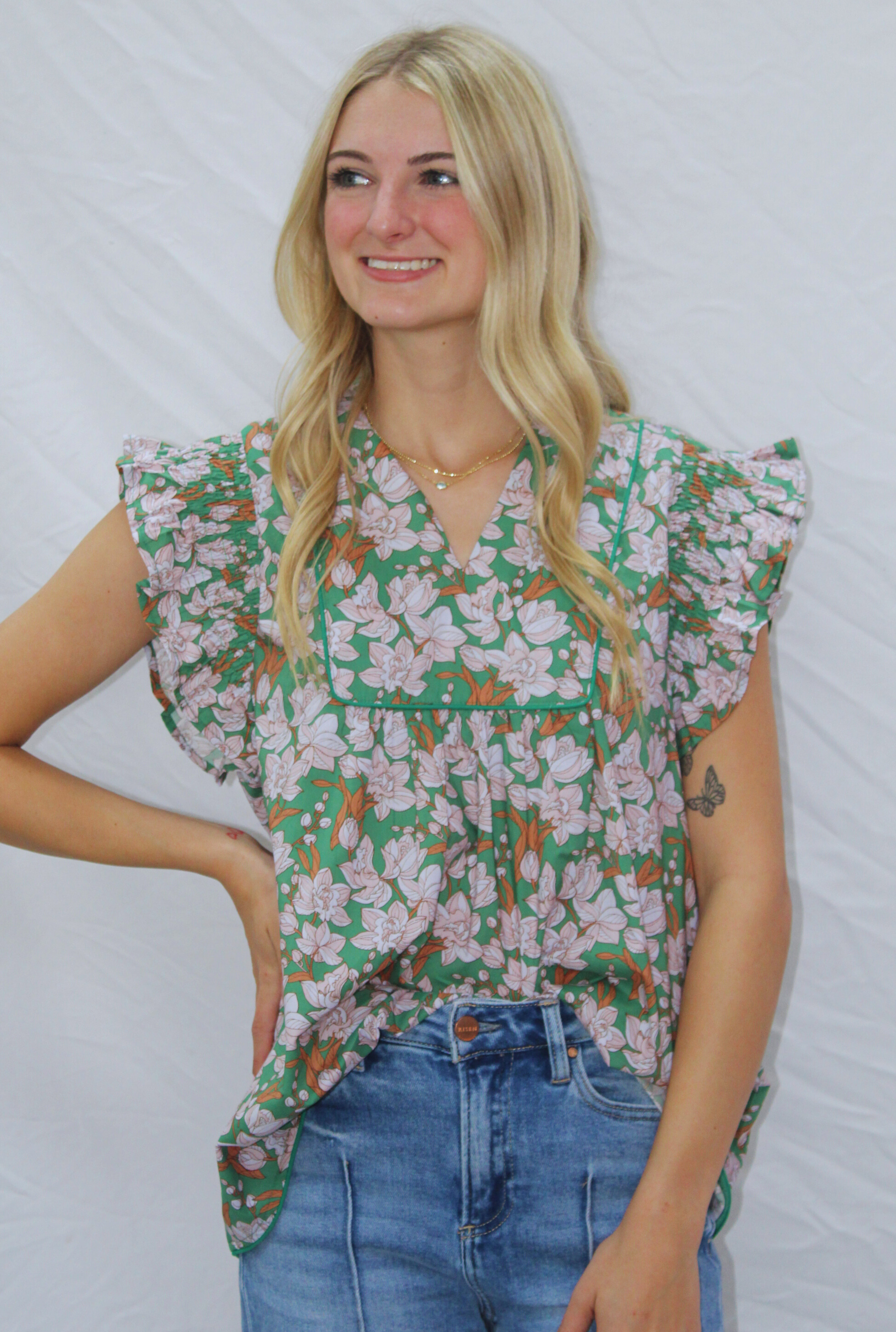 GREEN AMANDA TOP