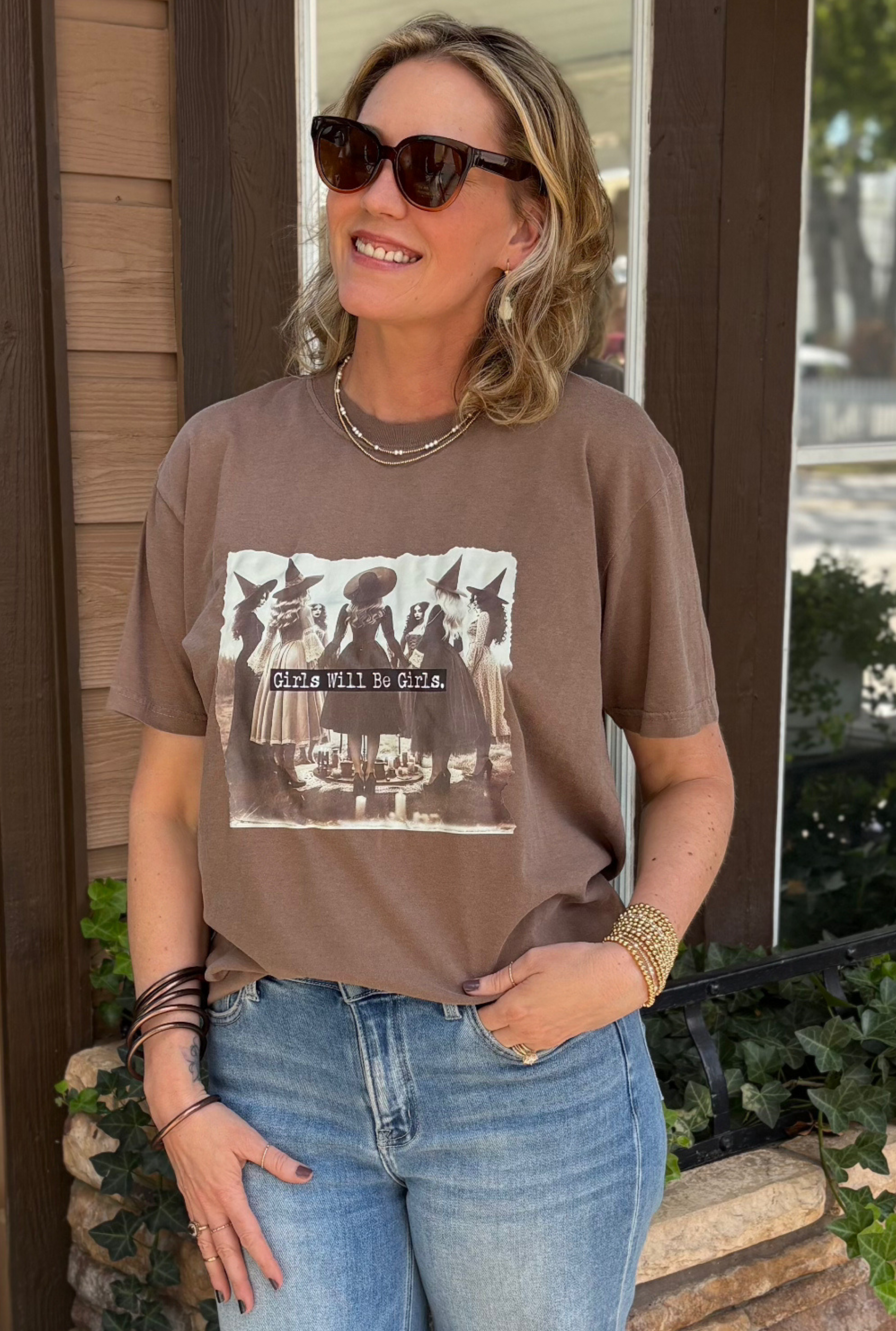 GIRLS WILL BE GIRLS GRAPHIC TEE